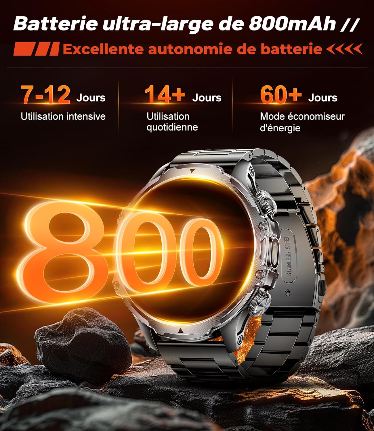 Detalle 2 de LIGE FV15 Montre connectée 1,85"