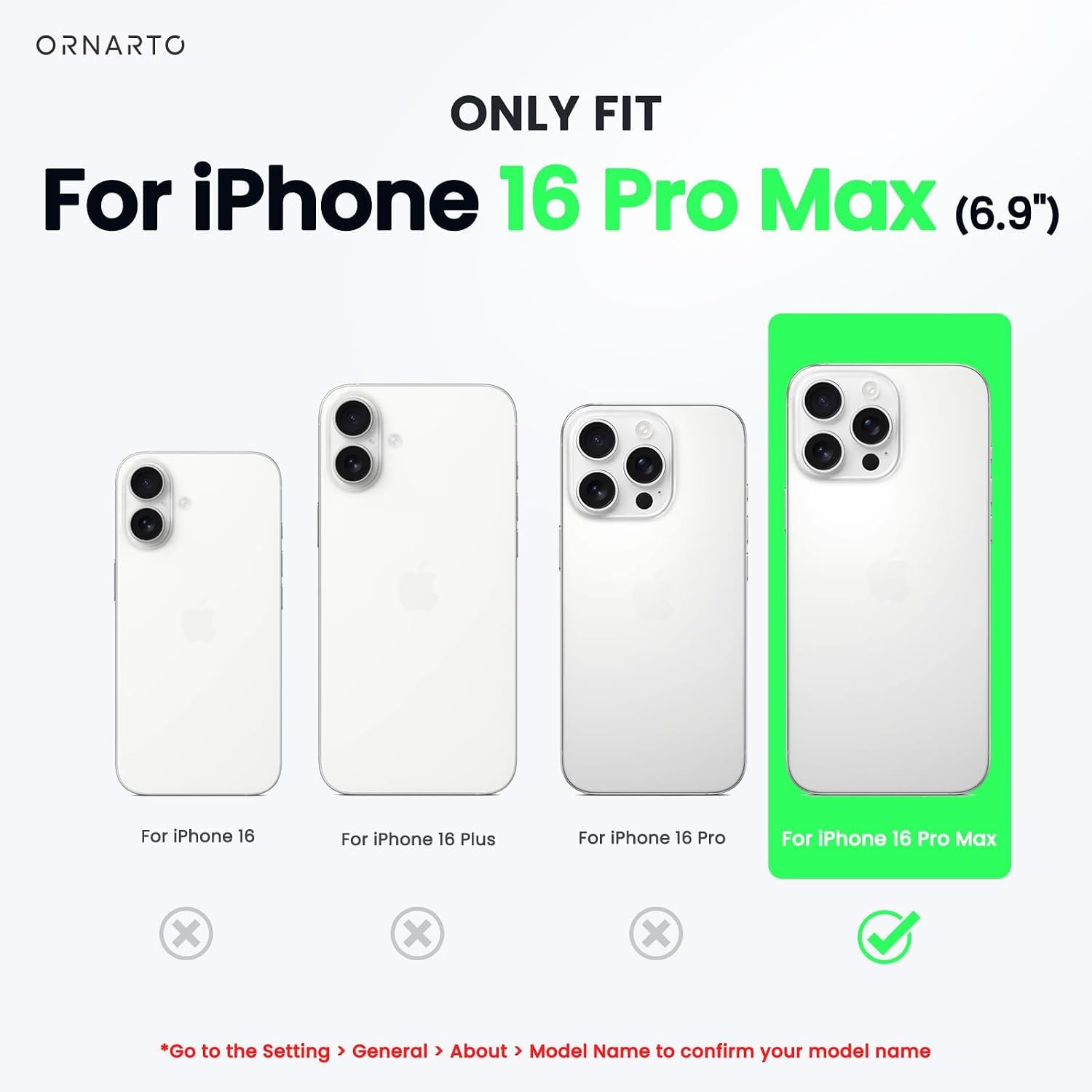 Thumbnail 1 de ORNARTO MagSafe case for iPhone 16 Pro Max – shockproof rainbow sunset cover