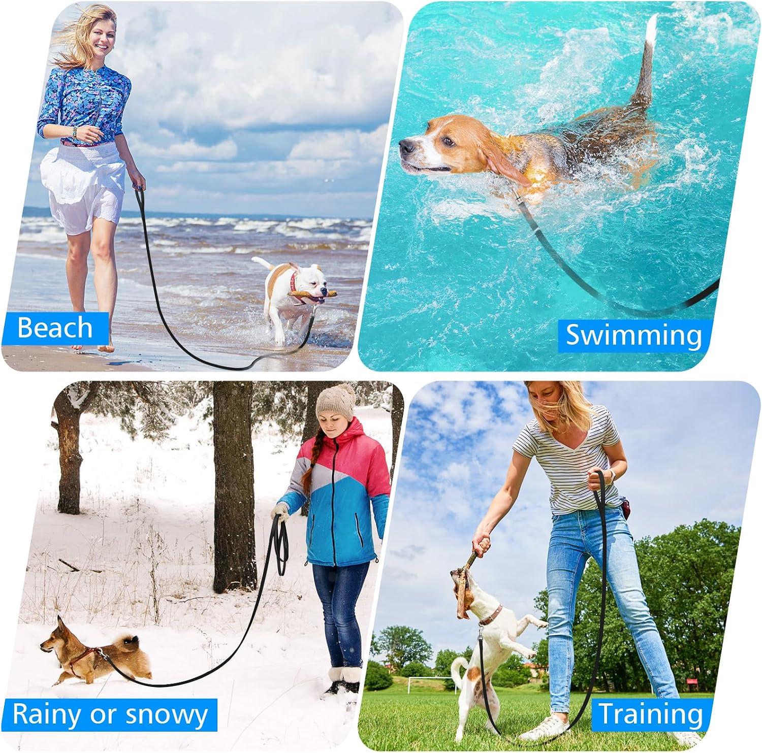 Thumbnail 6 de X XBEN Waterproof Training Lead for Dogs, 10M/33ft – Durable Long Line for Recall & Obedience