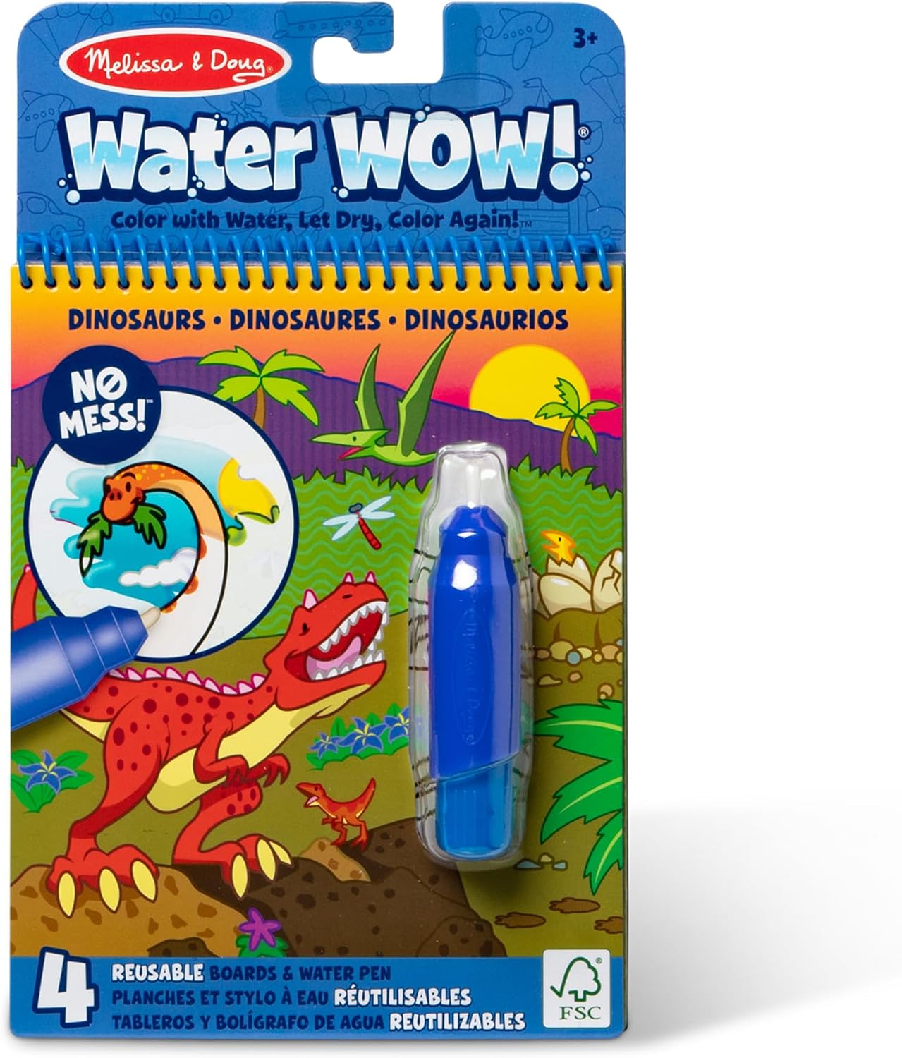 Detalle de Melissa & Doug Water Wow! Dinosaurs 4-Page