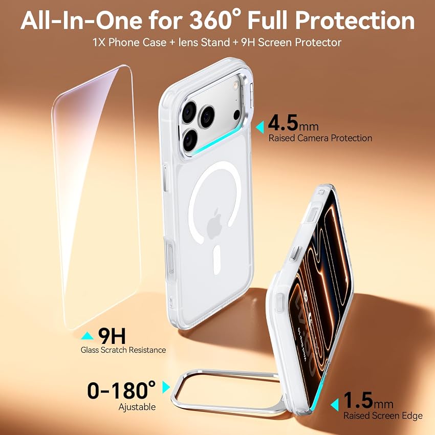 Thumbnail 1 de Peerock iPhone 17 Pro Case with Stash Stand 9H