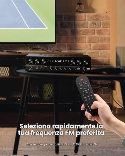 Detalle 2 de Donner MAMP6, amplificatore Hi-Fi a 6 canali con Bluetooth 5.3 e ingressi digitali