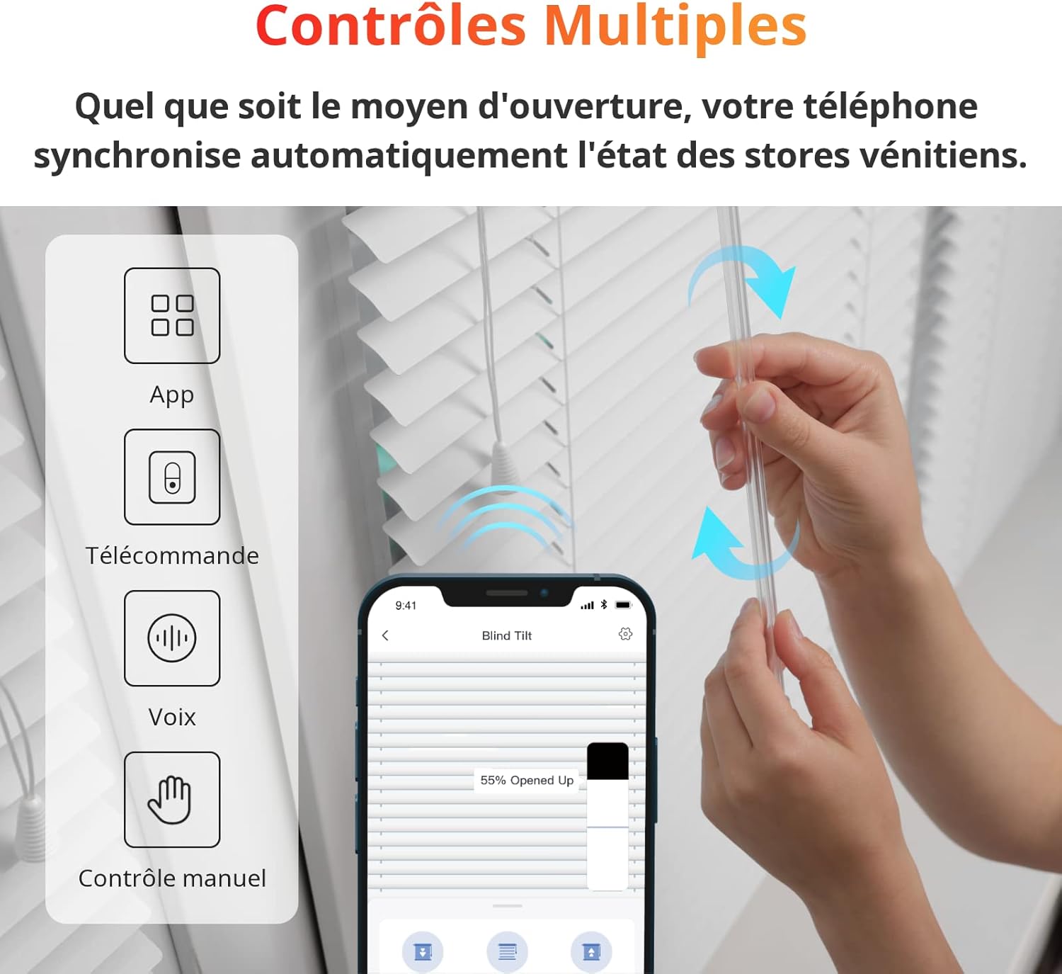 Thumbnail 5 de Store vénitien motorisé SwitchBot (Bluetooth) avec énergie solaire et commande via SwitchBot Hub