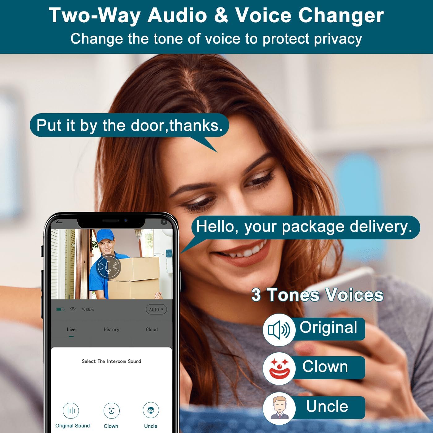 Thumbnail 2 de Wireless Video Doorbell Camera 1080P smart doorbell