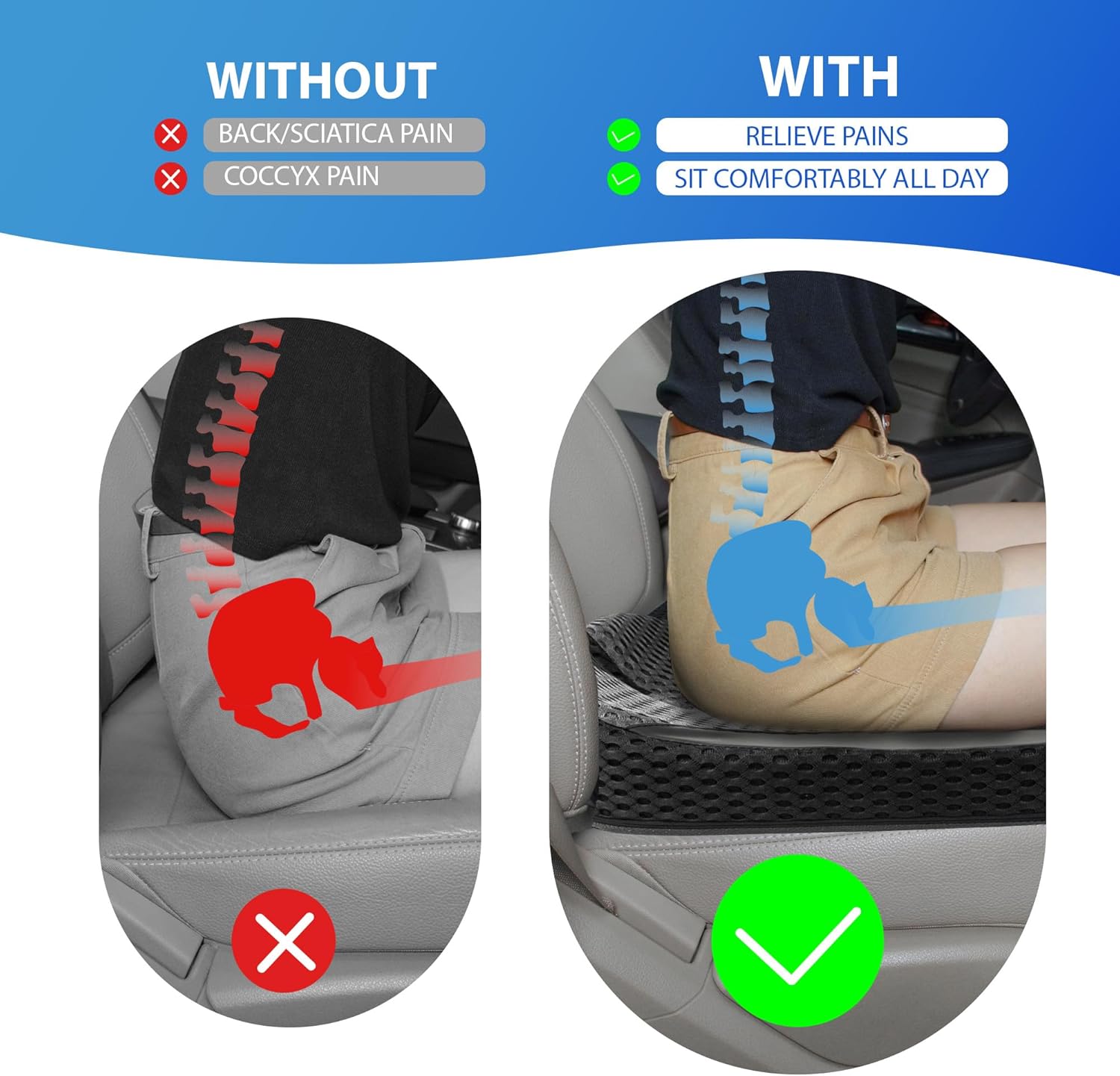 Detalle 2 de Lofty Aim Car Seat Cushion for Comfort