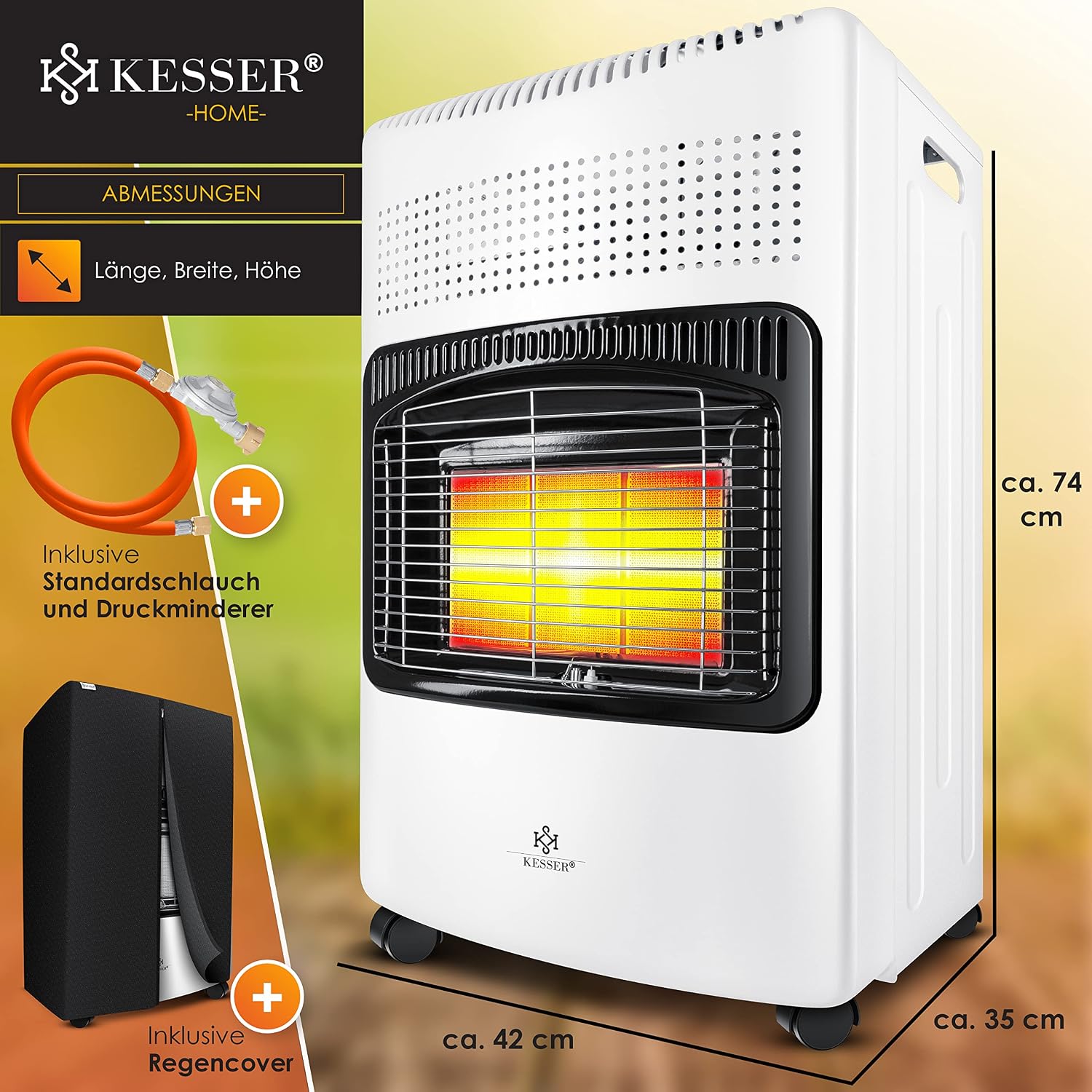 Thumbnail 6 de KESSER 4200 Watt Gasheizer Keramikbrenner