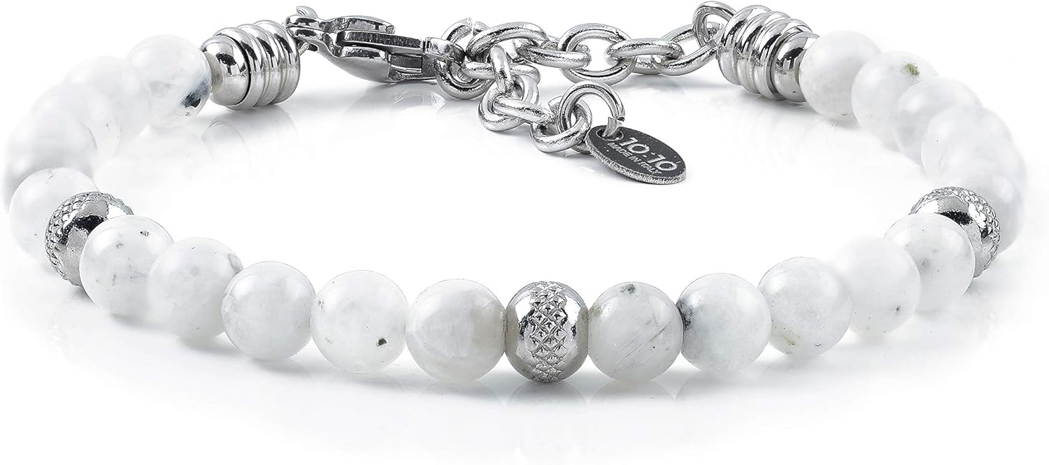 Detalle 2 de 10:10 Bracciale Pietra di Luna 6 mm