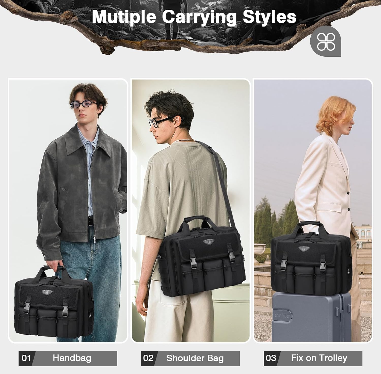 Detalle 2 de SPAHER Borsa Porta PC 17" Valigetta 24 Ore 💼