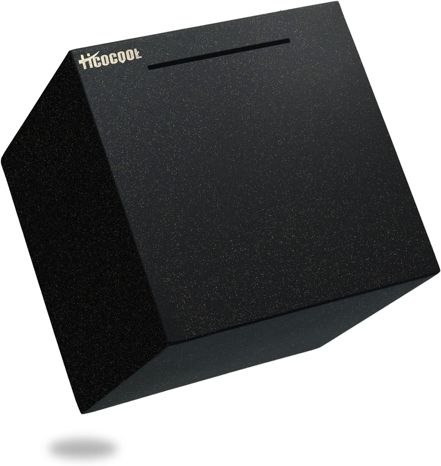 hicocool Adult Piggy Bank (Must Break to Open) Stainless Steel Money Bank, 7.9 in, Black