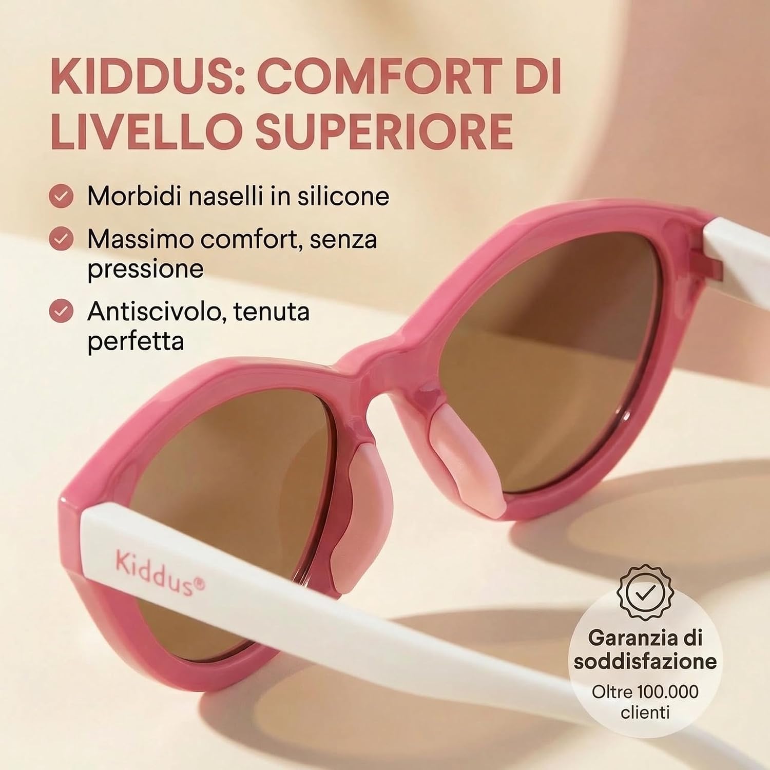 Thumbnail 6 de Kiddus Occhiali da Sole per Bambina 4-8 Anni – Polarizzati UV400 CAT3, Montatura TR90 Flessibile