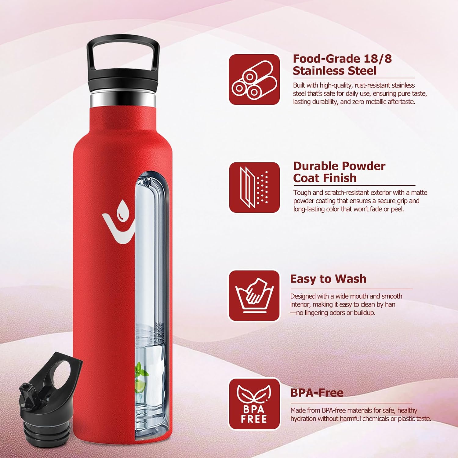 Detalle 2 de KollyKolla Botella 750 ml acero inoxidable