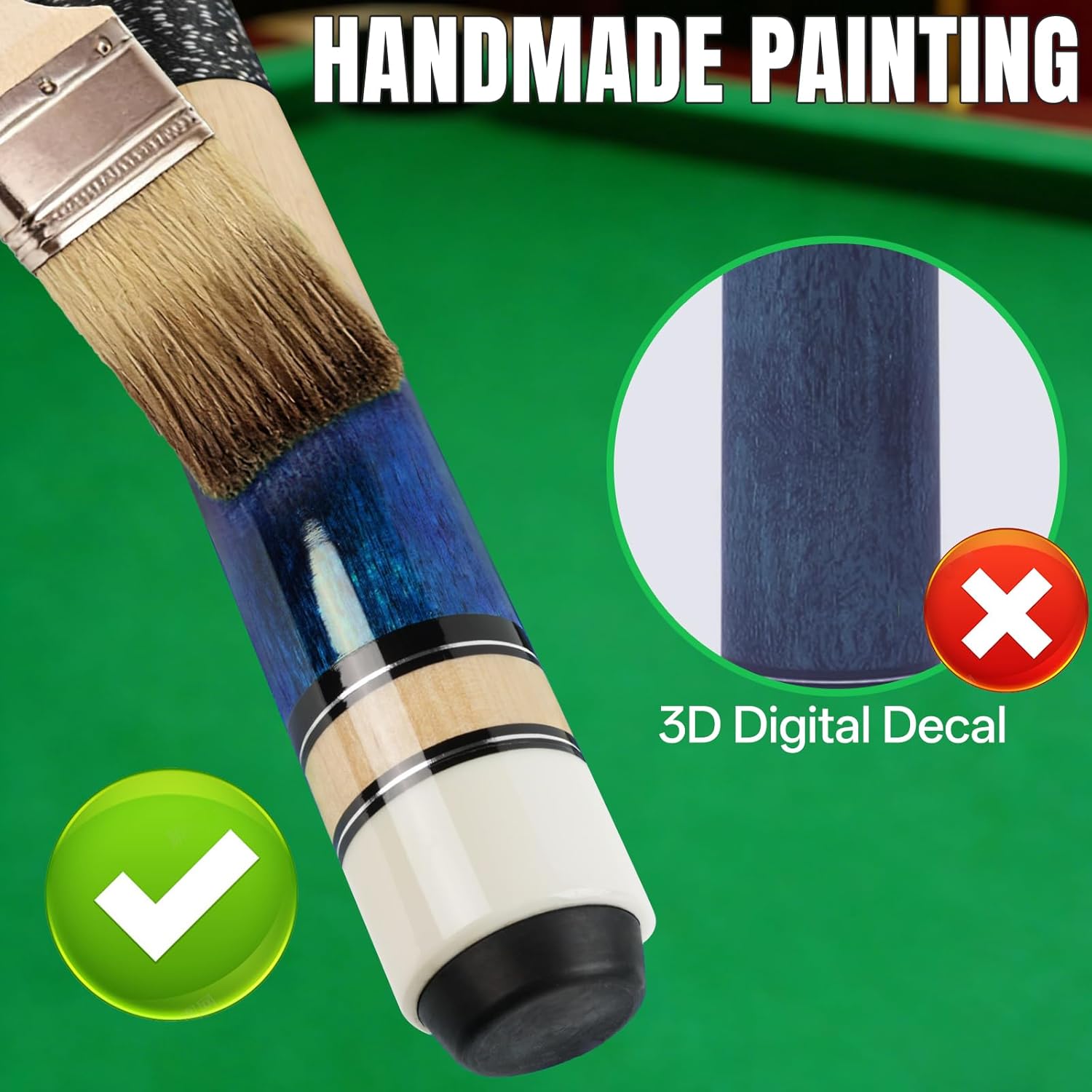 Thumbnail 5 de AKLOT Pool Cues 58" Canadian Maple Cue 20 oz 🎱