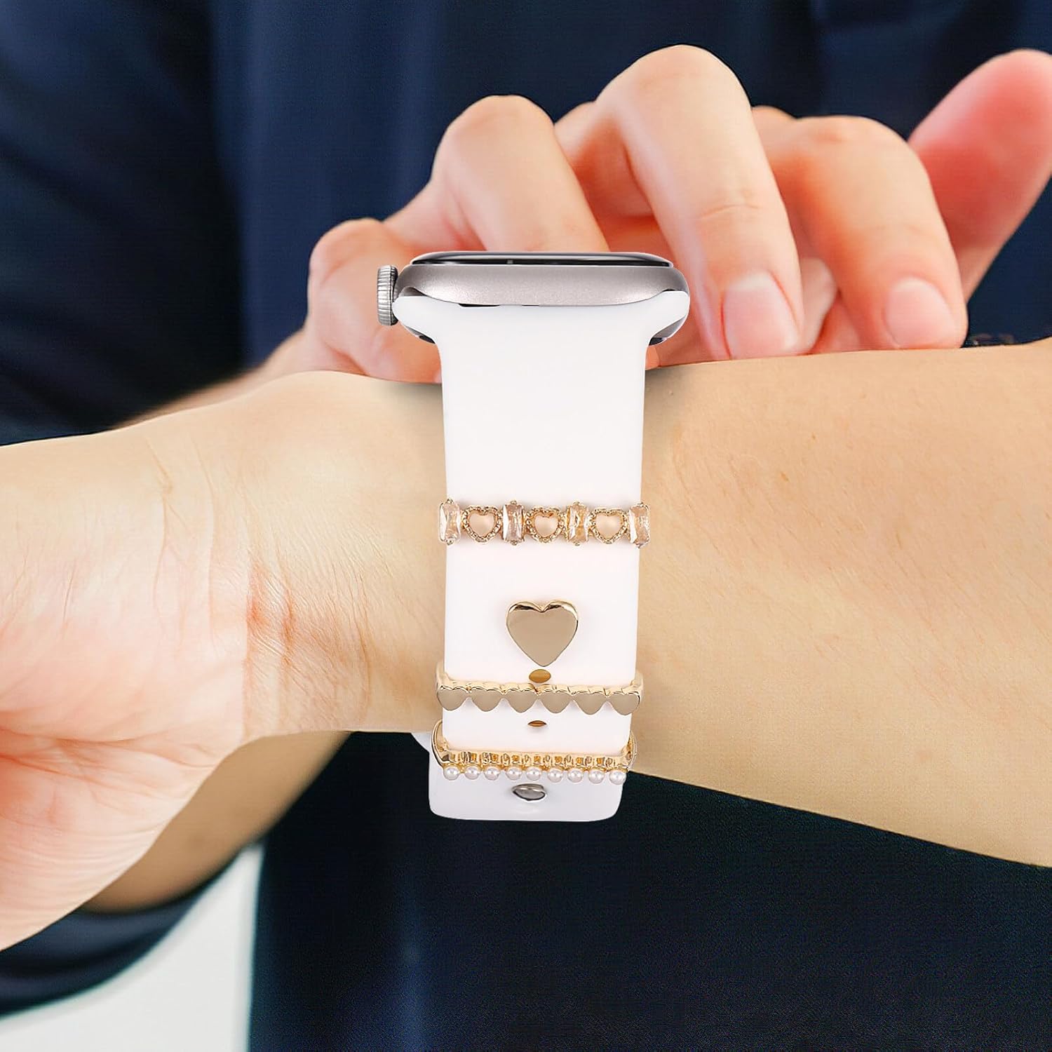 Thumbnail 4 de Hemobllo Watch Strap Charms: 8 Pcs Metal Rings for Personalised Smartwatch Bands