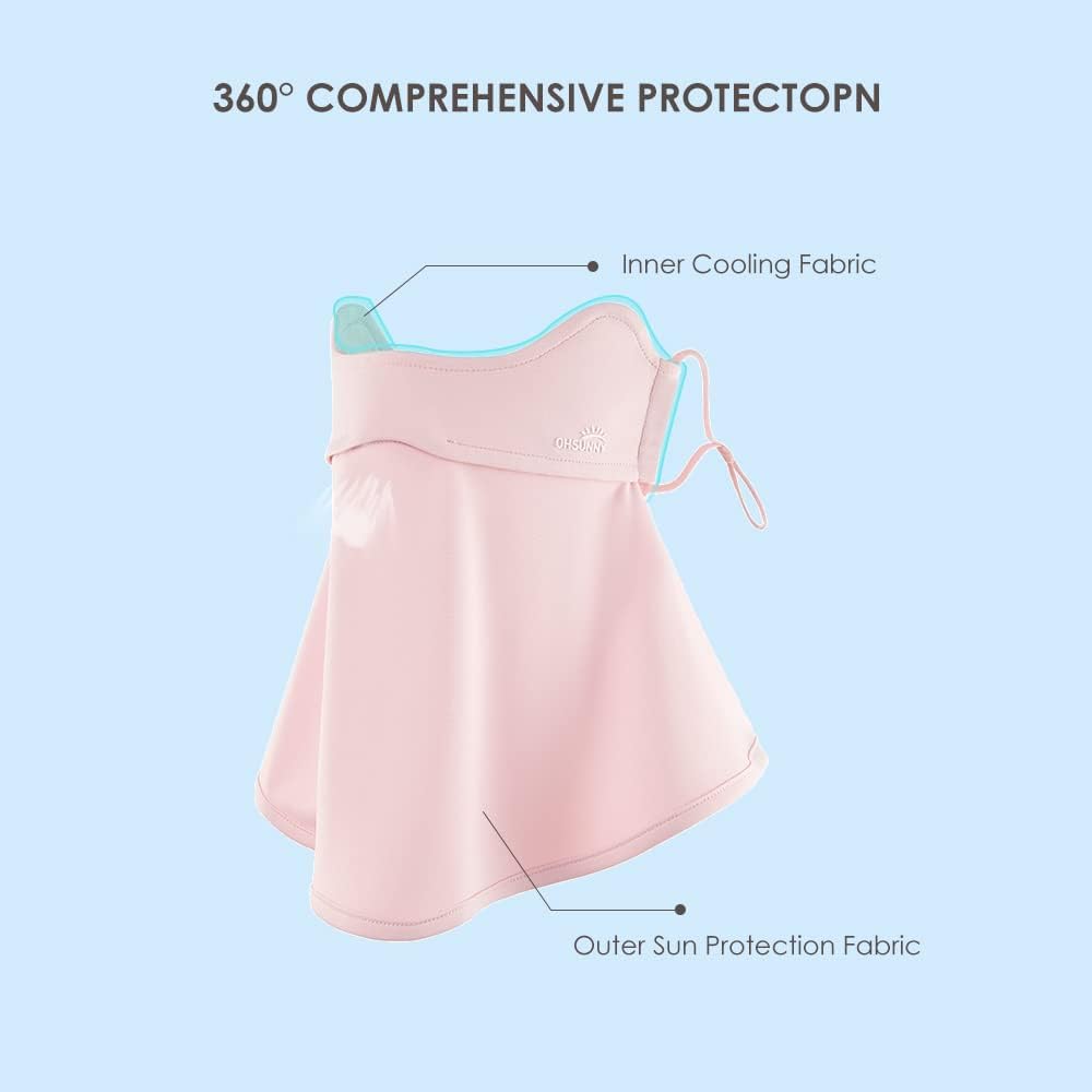 Detalle de OhSunny Neck Gaiter Face Scarf Cover: Sun Protection and Breathable Comfort