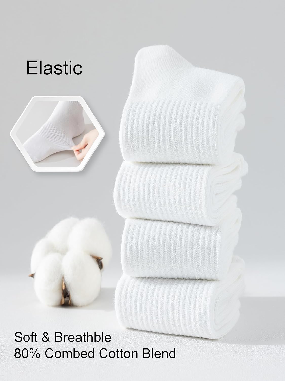 Detalle 2 de YUWELL Striped Crew Socks 4 Pairs
