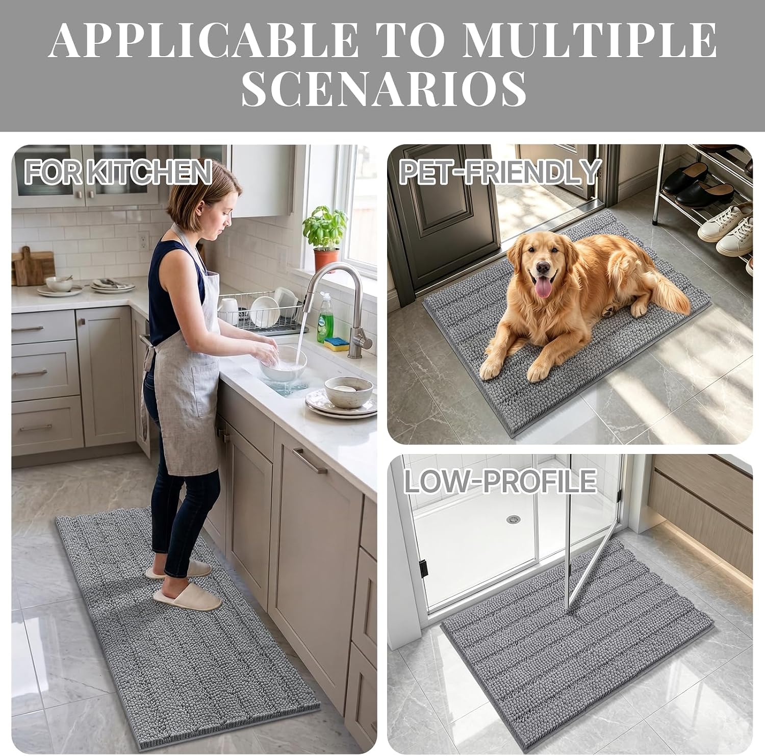 Thumbnail 6 de Bcoimo Chenille Bath Rug 36x24