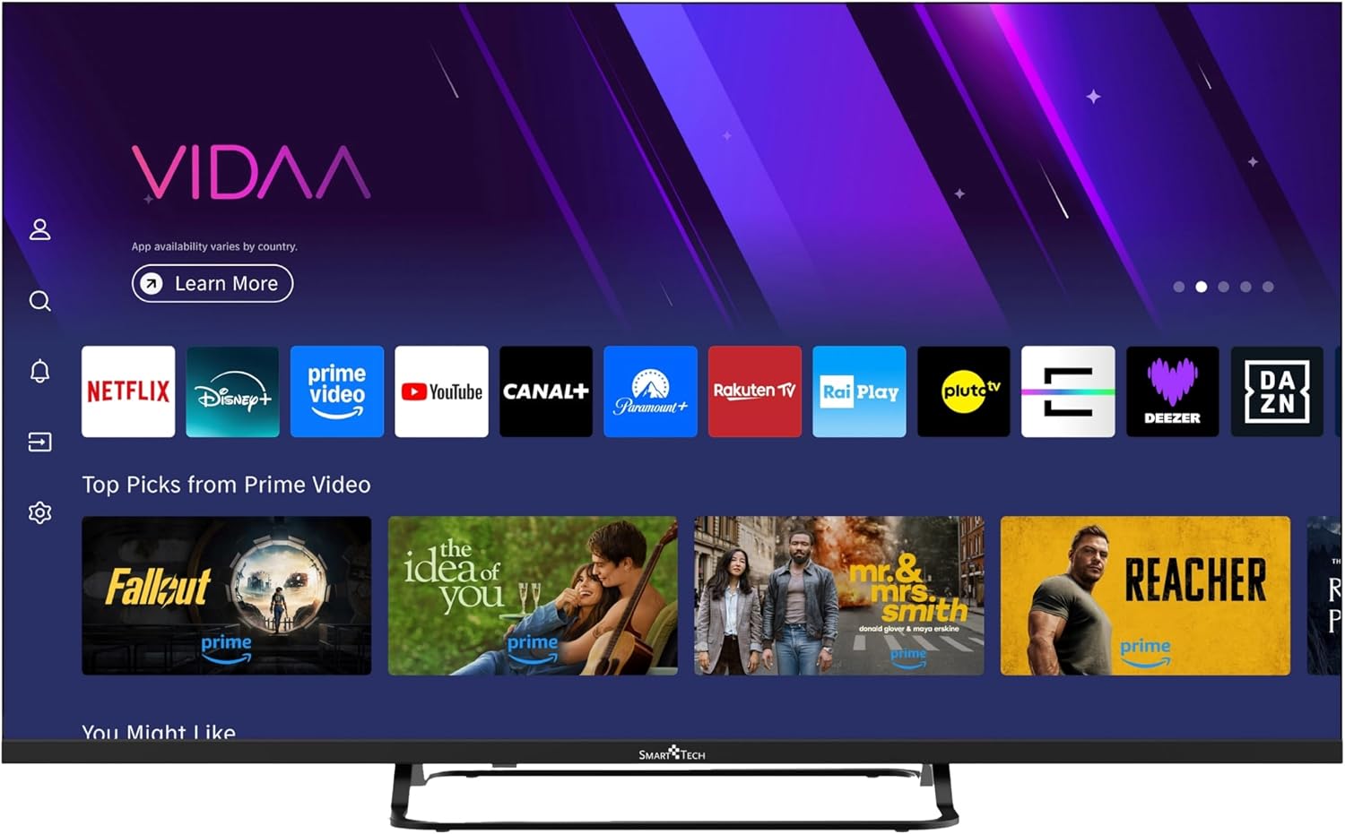 Detalle 2 de Smart Tech 40FV02V: 40 Zoll Full HD Smart TV mit VIDAA, Triple-Tuner & Dolby Audio