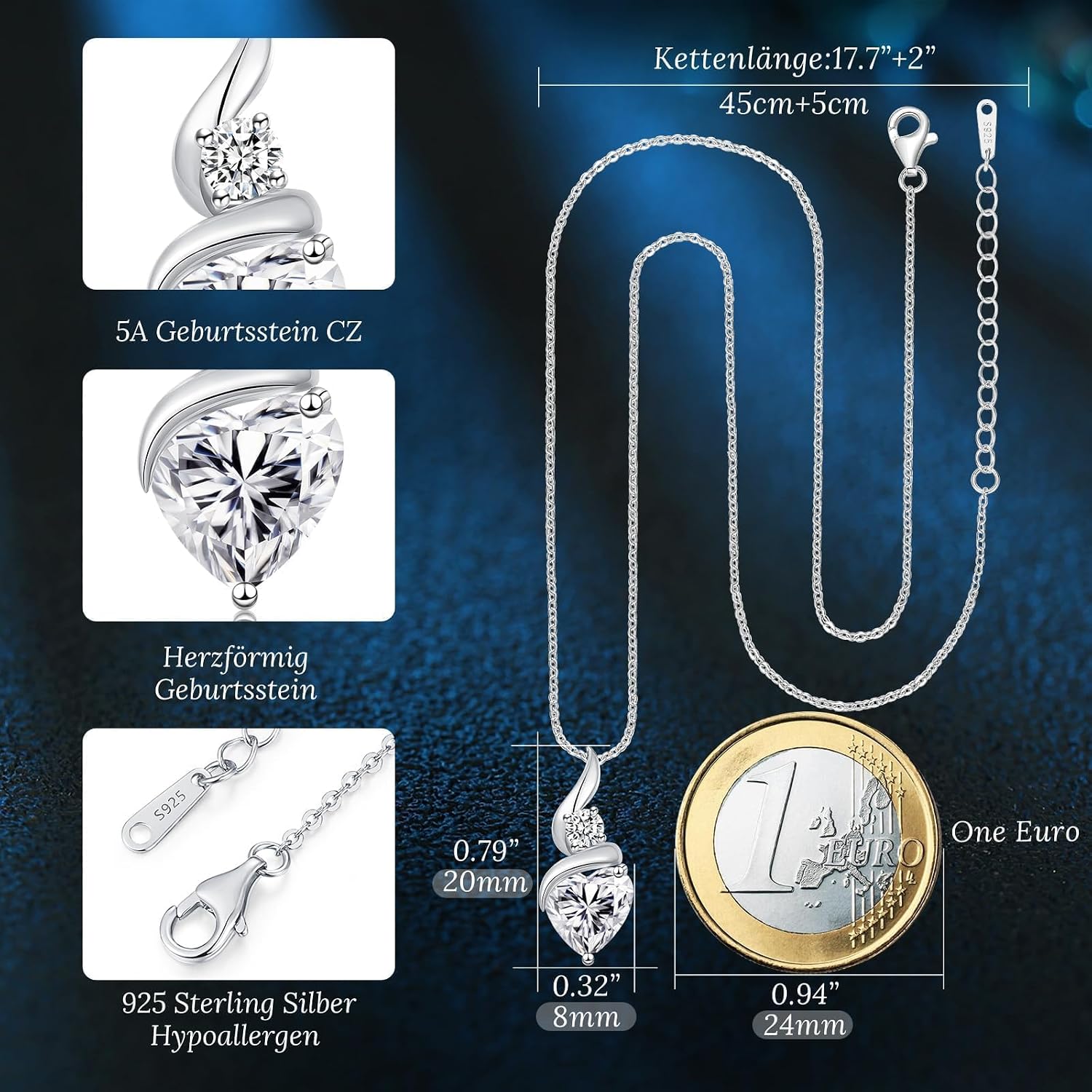 Thumbnail 4 de LOUISA SECRET Kette Infinity Herz 45+5 cm