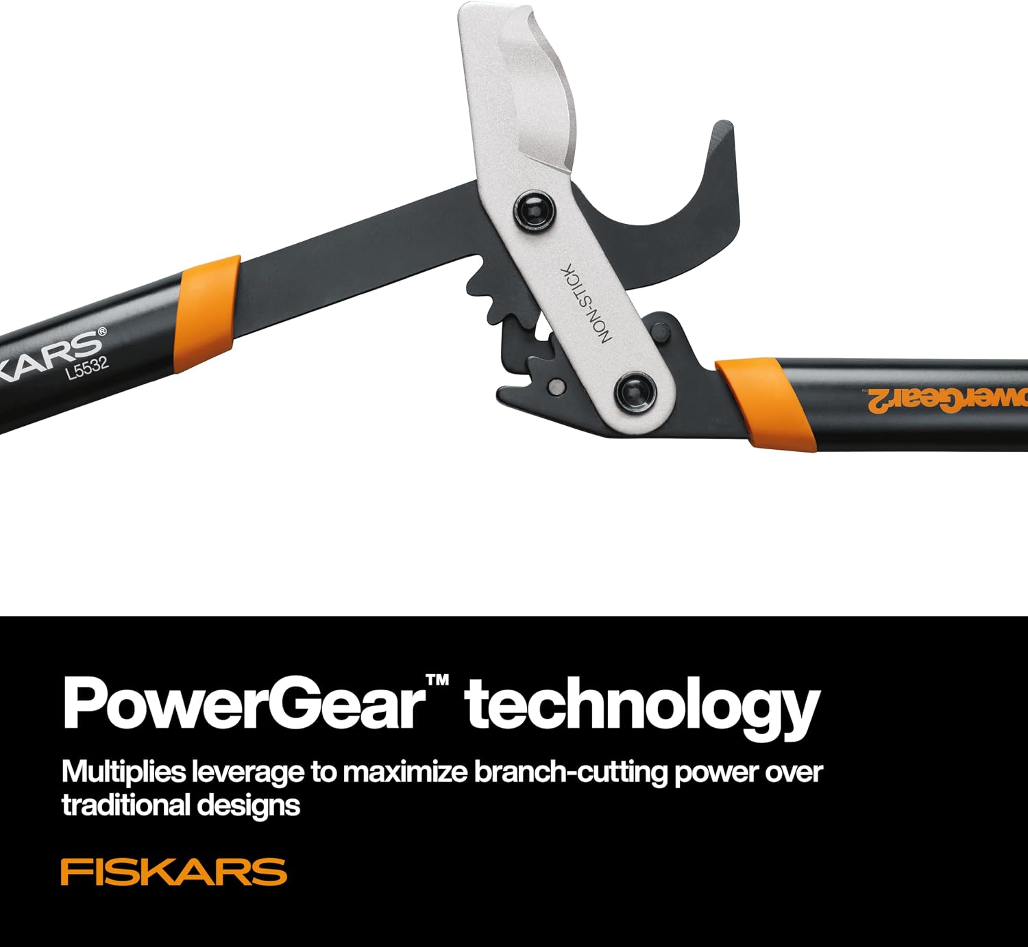 Thumbnail 2 de Fiskars 394801-1003 takkenschaar met PowerGear2 en stalen lemmet