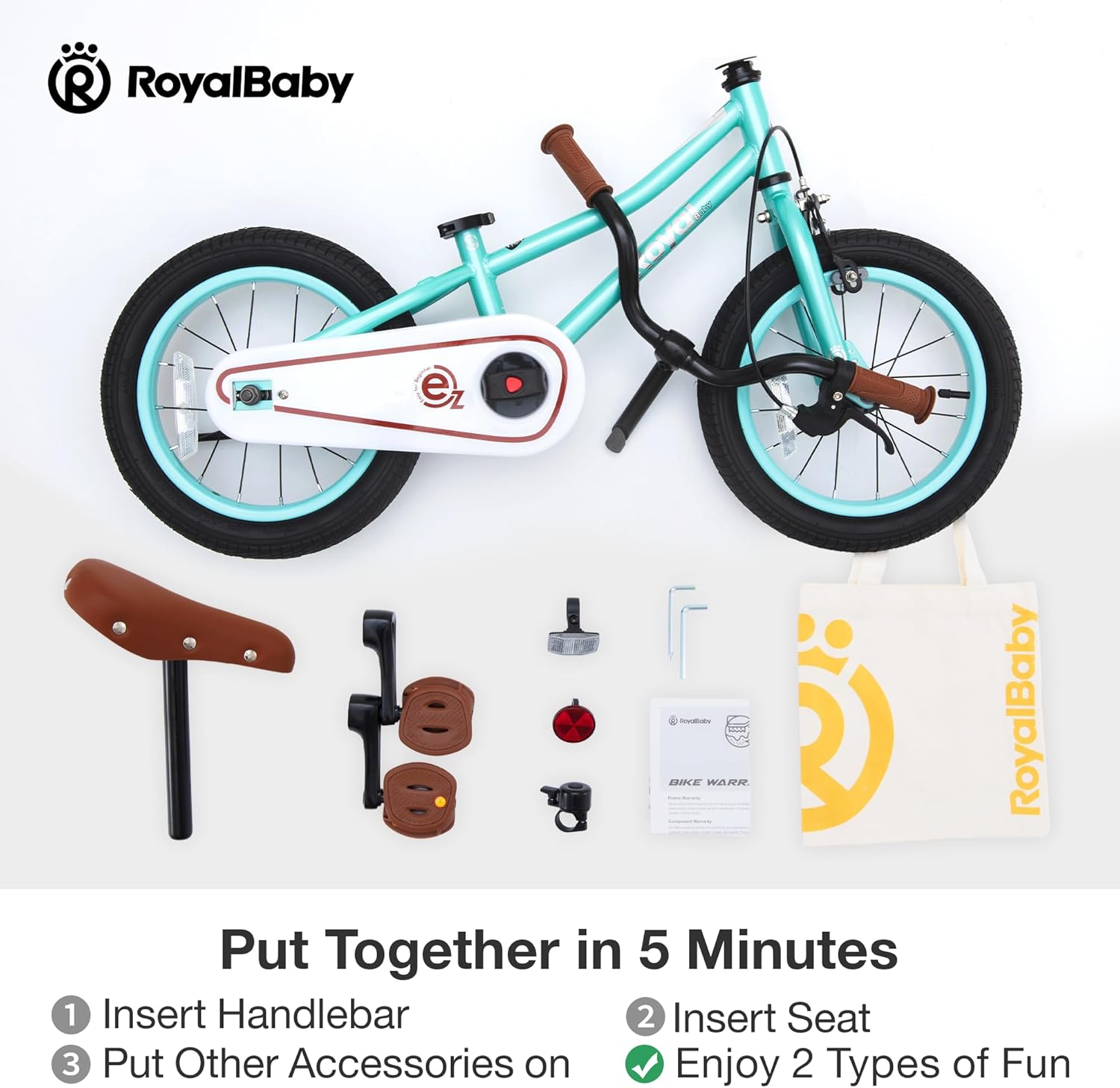 Thumbnail 5 de RoyalBaby Terra EZ Balance-to-Pedal Bike 14"