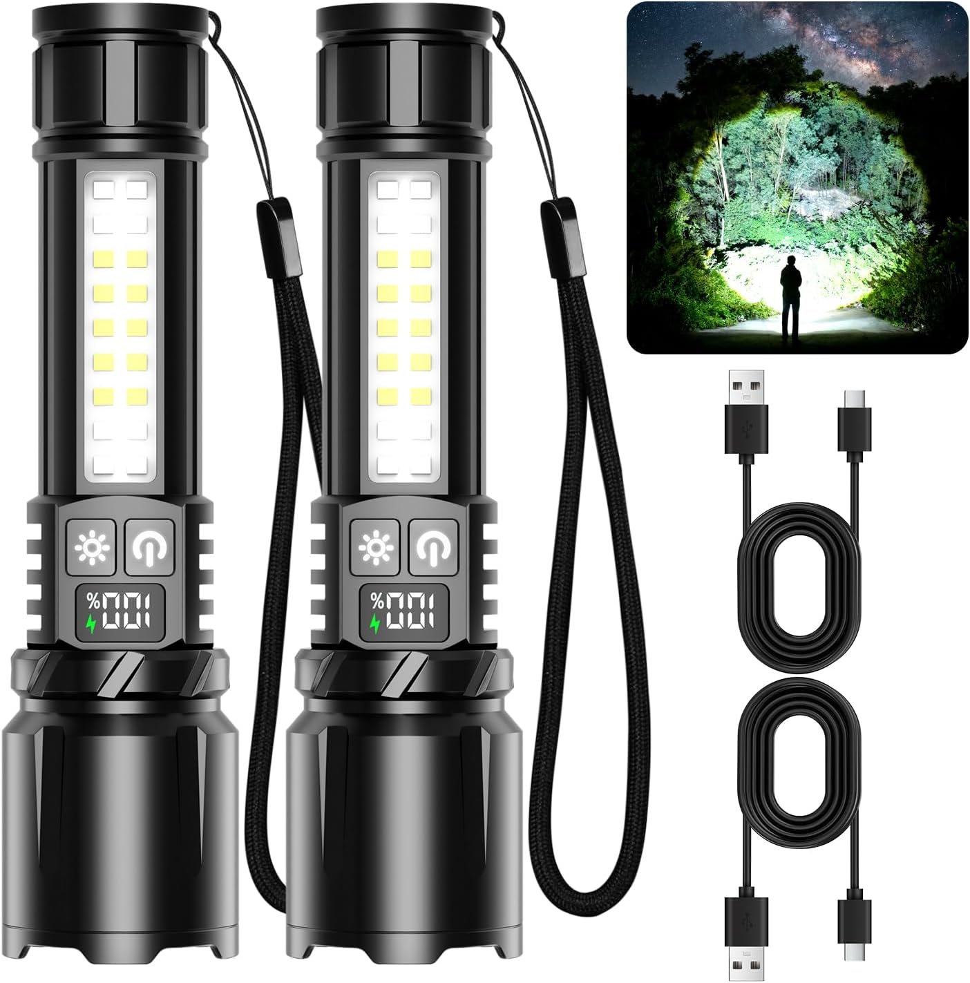 Detalle de Shadowhawk 2 Pack LED Torch, 2200LM