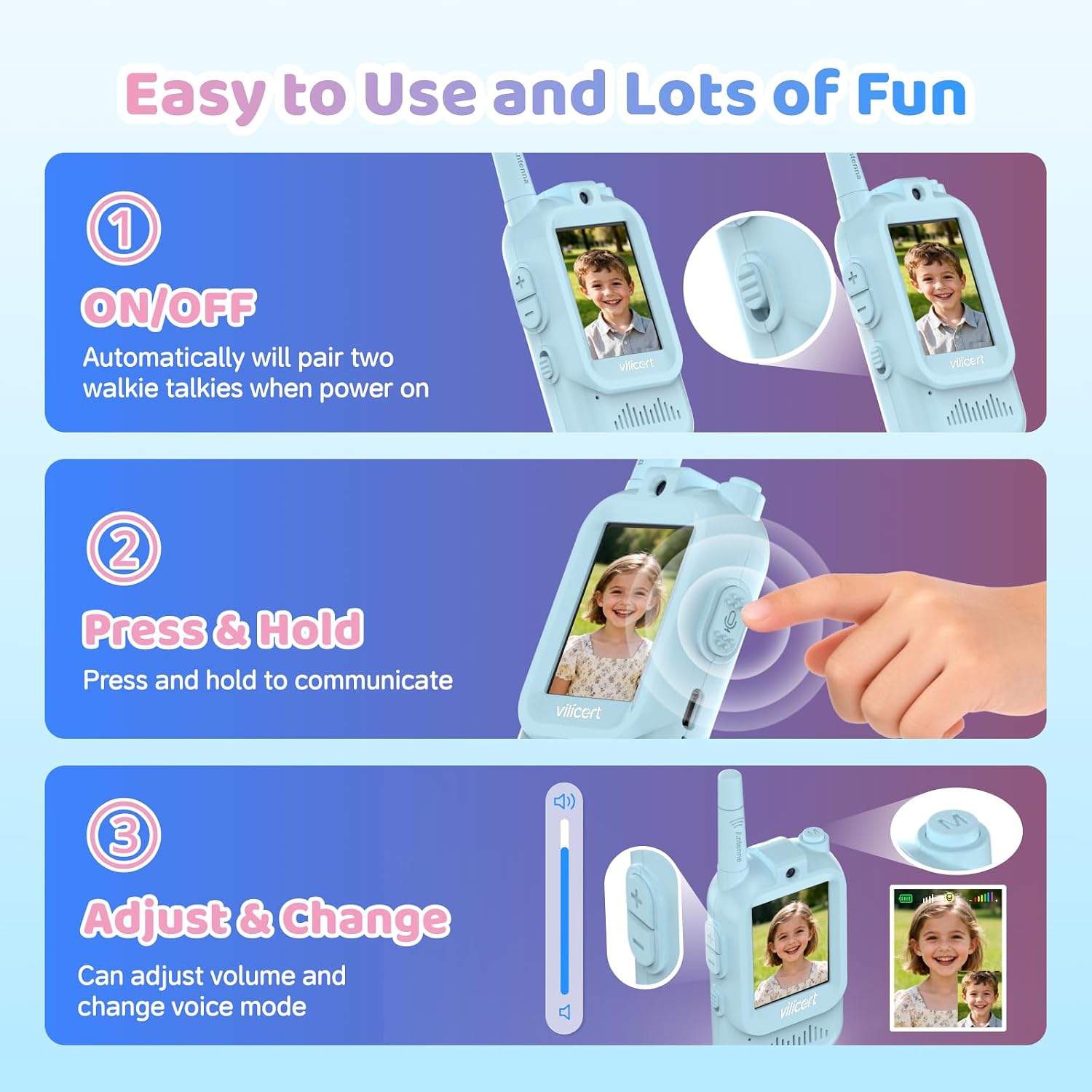 Detalle 2 de Video Walkie Talkies 3-12 Years