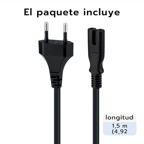 Thumbnail 7 de Mcbazel Cable de alimentación C7 de 3 m con enchufe europeo y PVC flexible