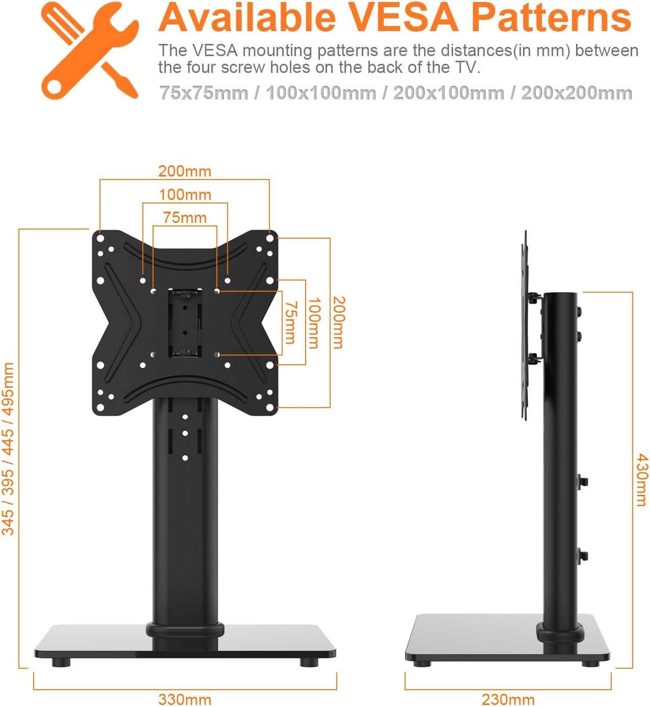 Detalle 2 de GRIFEMA GB1005-2 TV Stand 17–43 inch