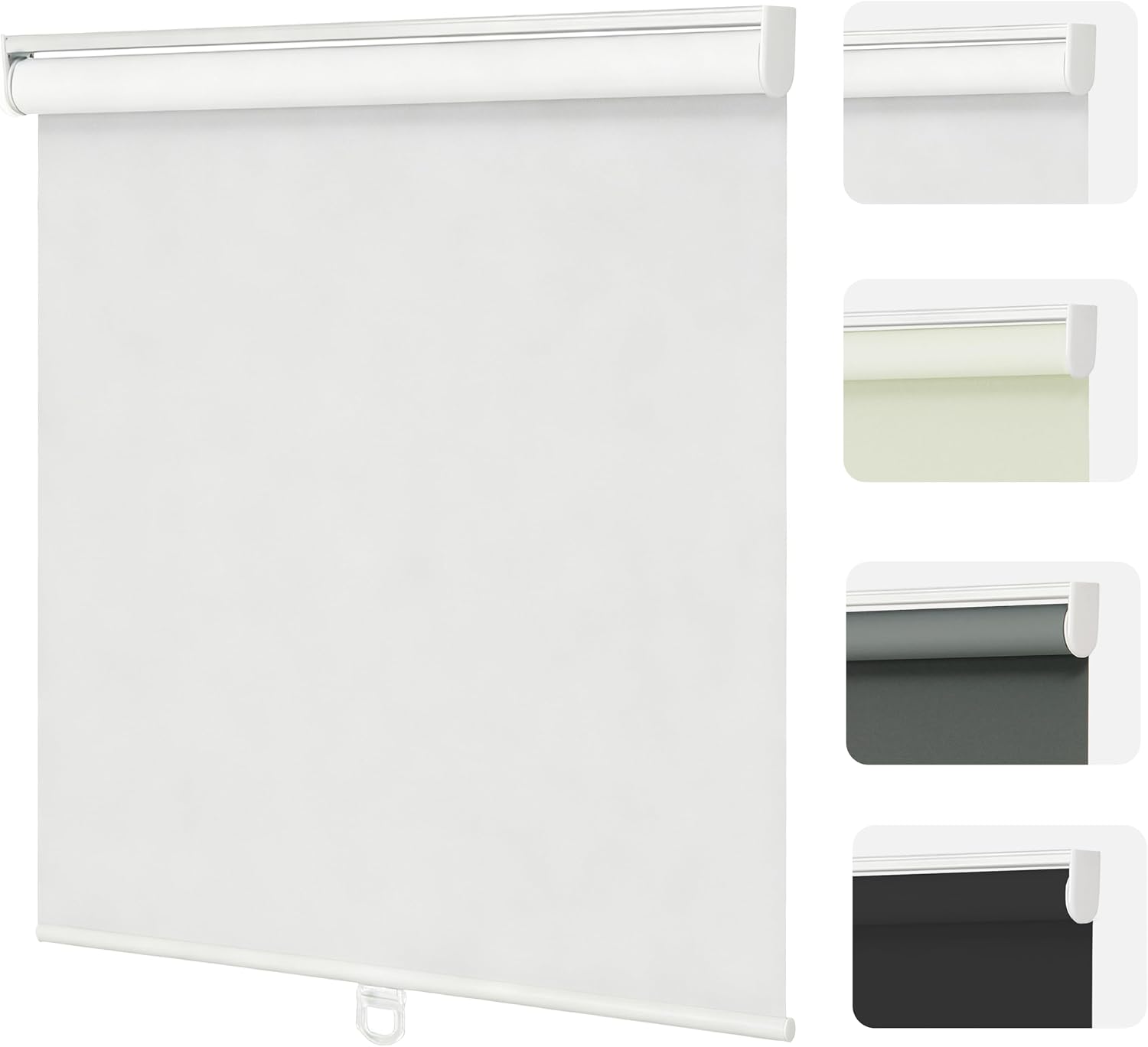 Changshade Cordless Blackout Roller Shade, 54" x 72", White, Thermal-Insulated