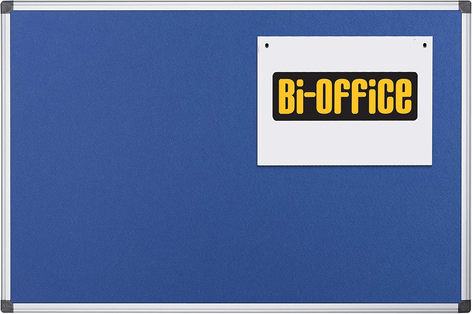 Detalle 2 de Bi-Office Pannello Maya in Feltro Blu 90 x 60 cm con Cornice in Alluminio