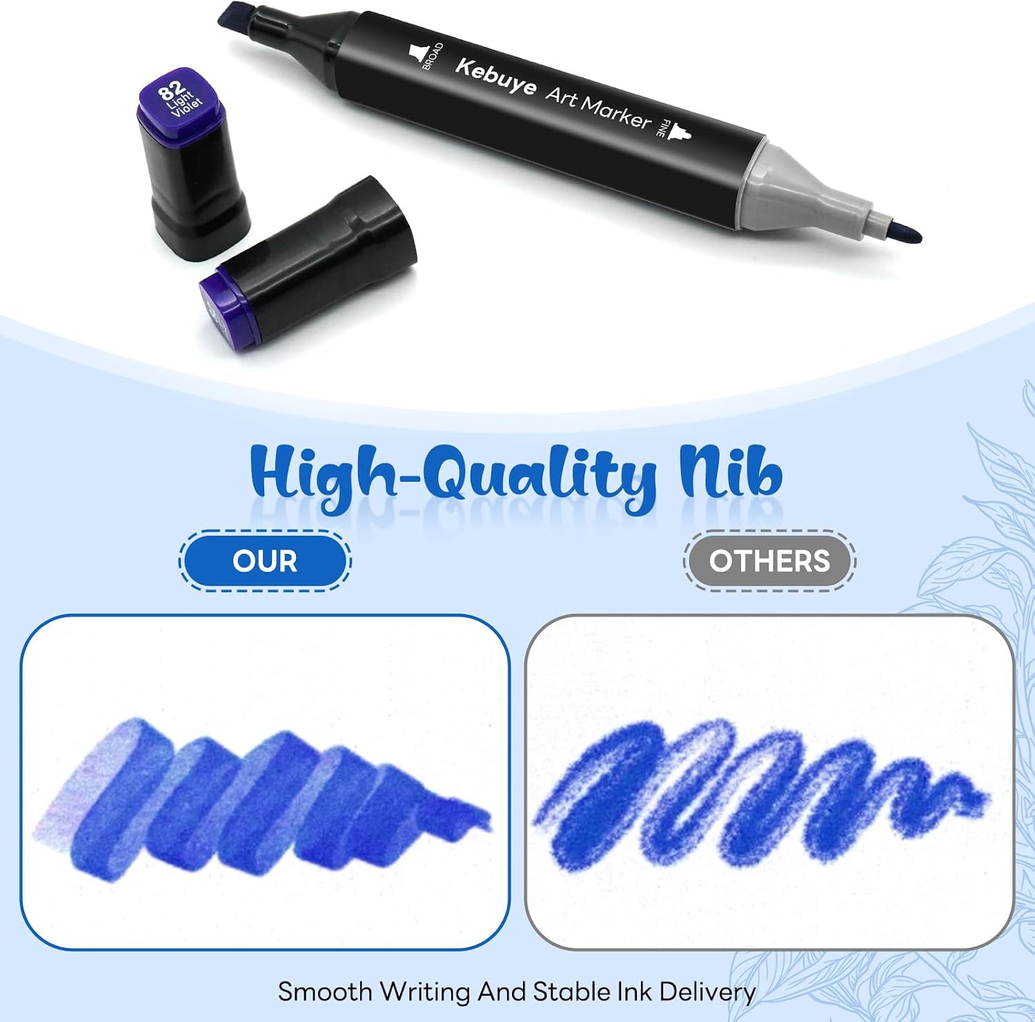 Detalle 2 de Kebuye Markers Set 120 Colours