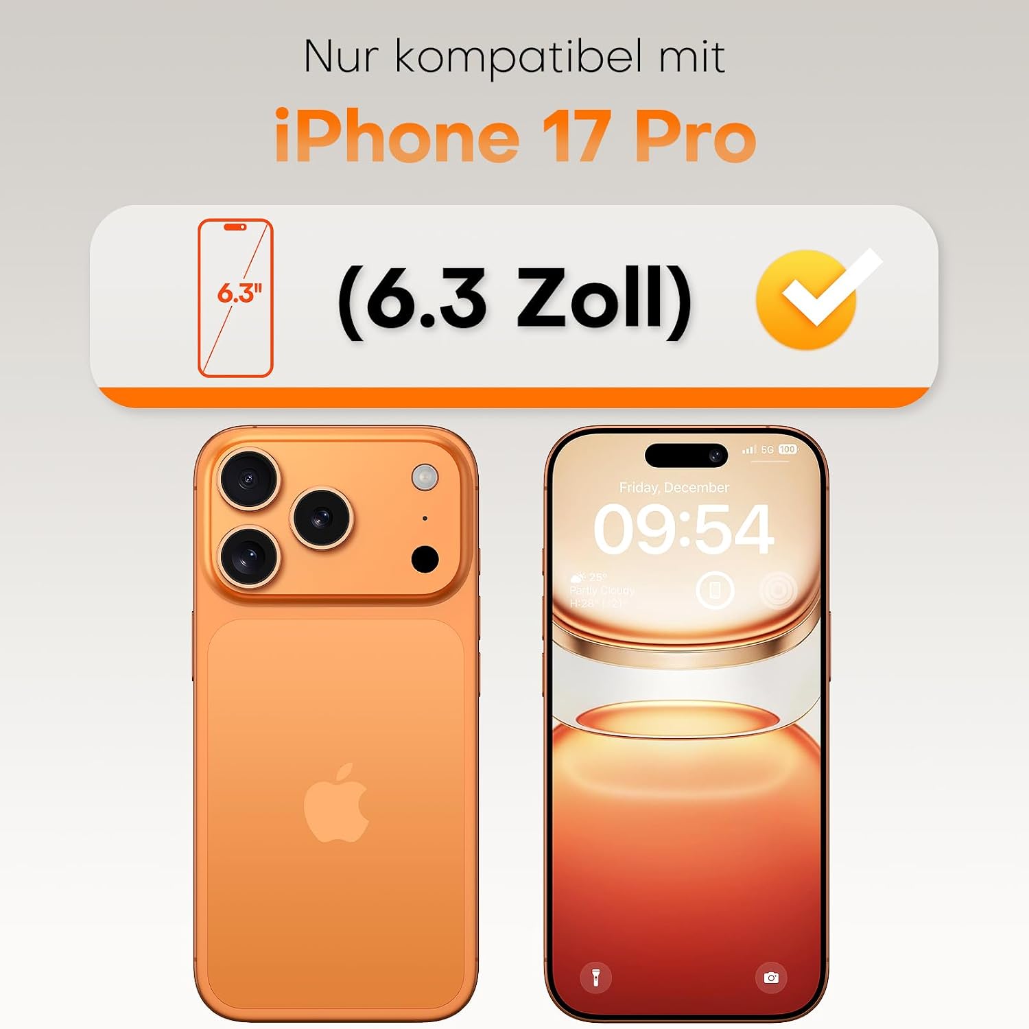 Thumbnail 1 de TOCOL Panzerfolie für iPhone 17 Pro 6,3
