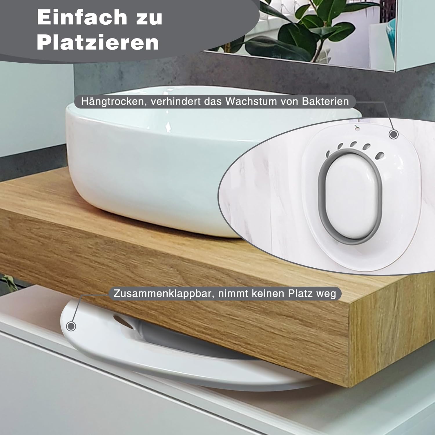 Thumbnail 3 de DEANIC Sitzbadewanne 33,5 cm für Toilette