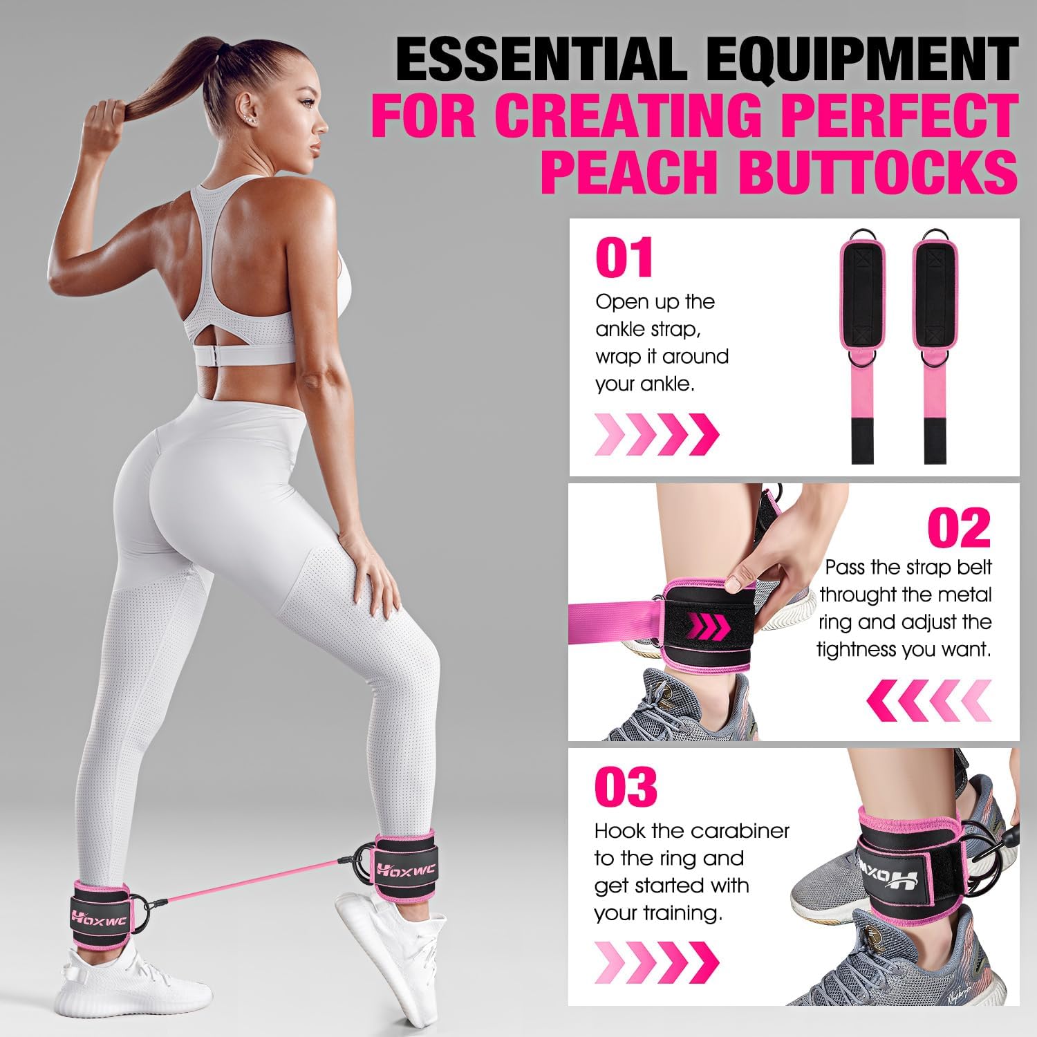 Thumbnail 4 de HOXWC Ankle Resistance Bands 🏋️♀