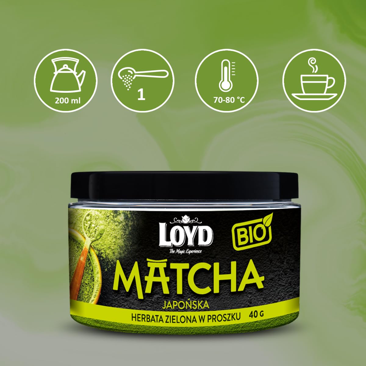Detalle de LOYD Matcha Tee 40g Ceremonial Premium