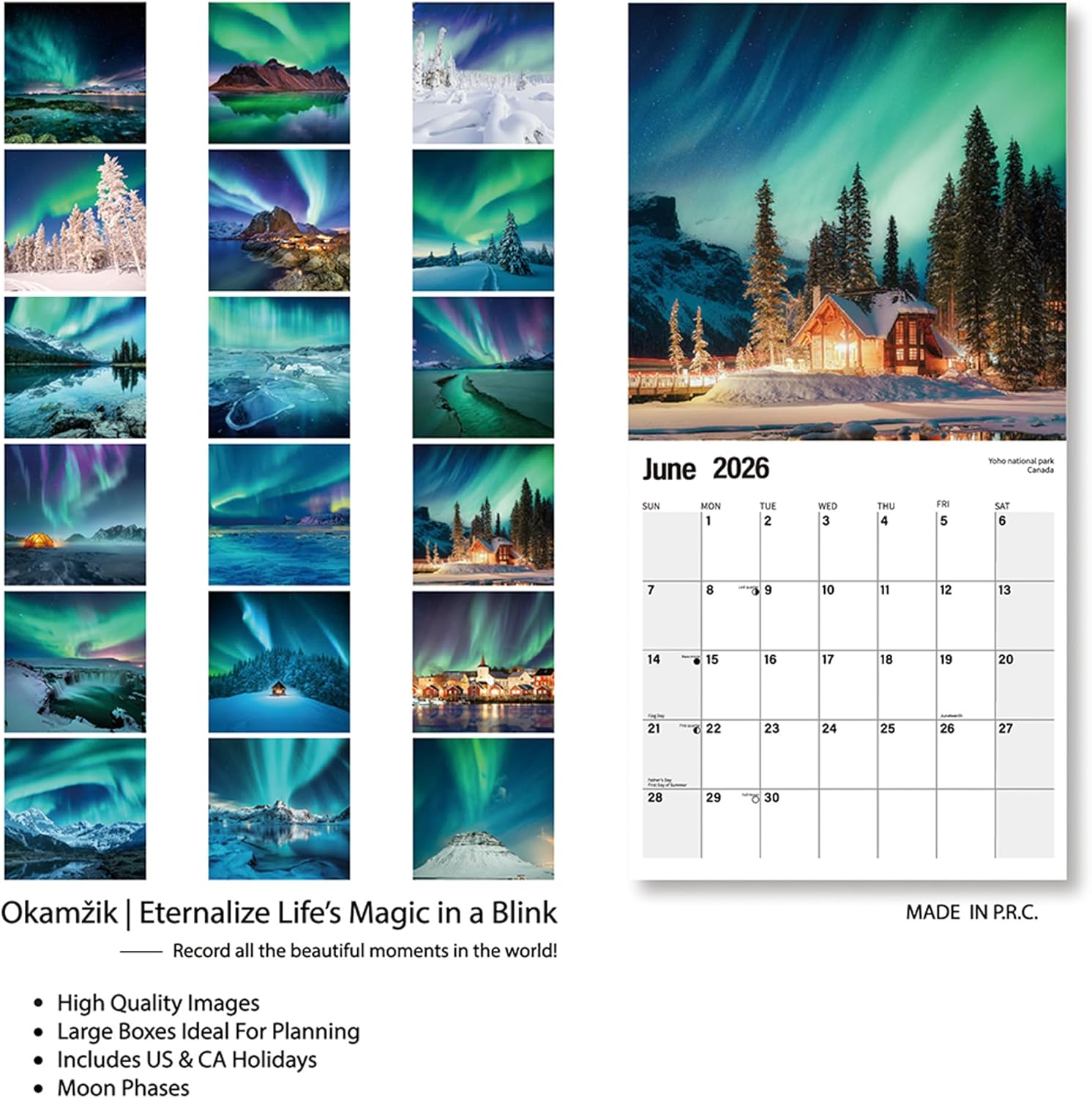 Thumbnail 1 de 2026 Wall Calendar 12x24" ⚙