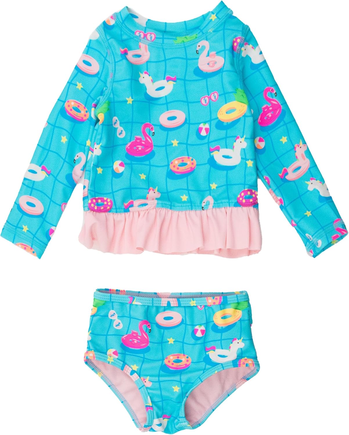 Thumbnail 4 de RuffleButts Baby/Toddler Long Sleeve Rash Guard UPF50+