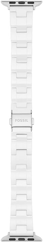 Thumbnail 3 de Fossil Cinturino da donna in pelle, ceramica o acciaio inossidabile per Apple Watch 38/40/41 mm – nero, chiusura deployante a due pulsanti