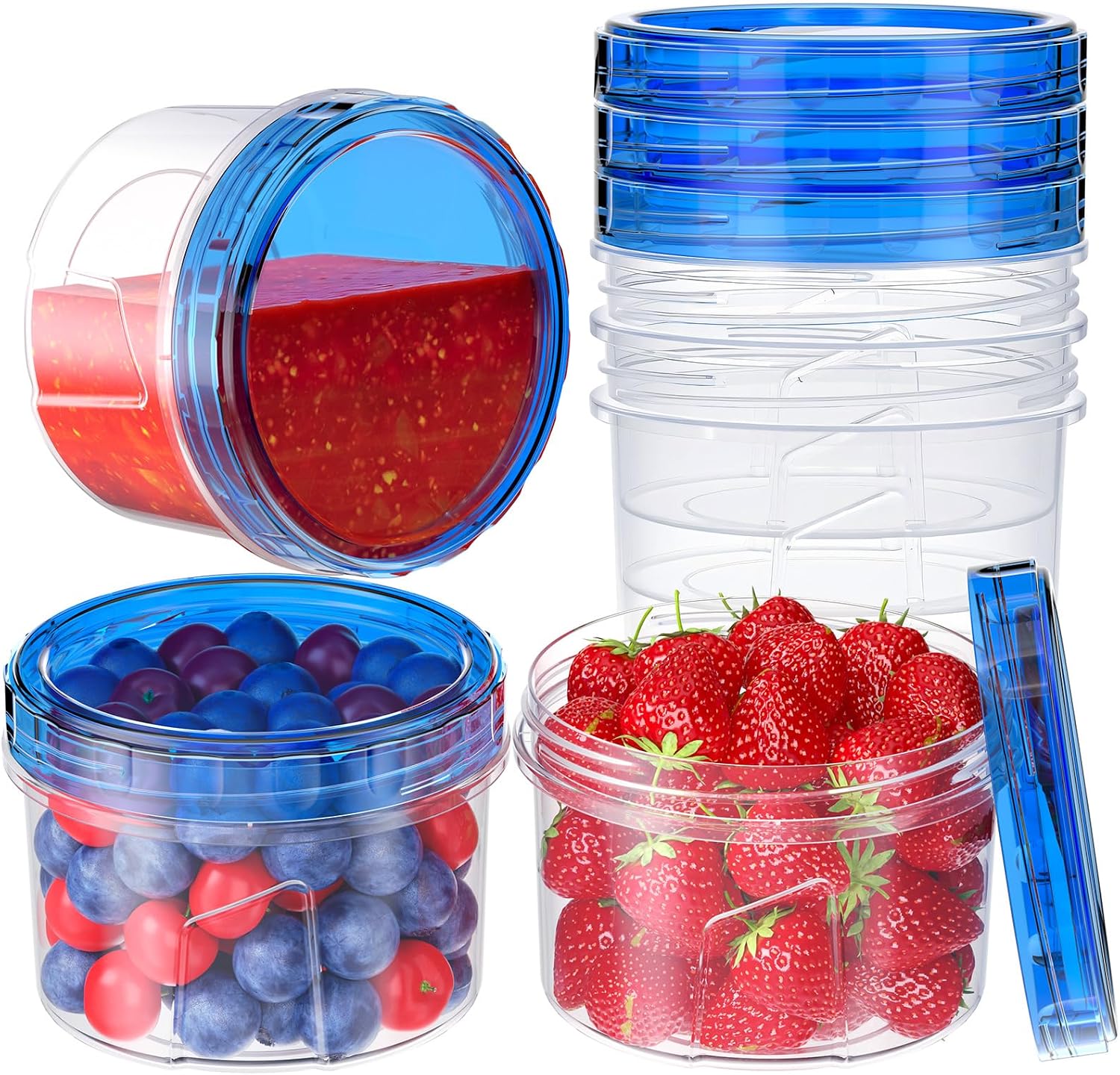Detalle de Winproper 16 oz Freezer Containers 6-Pack