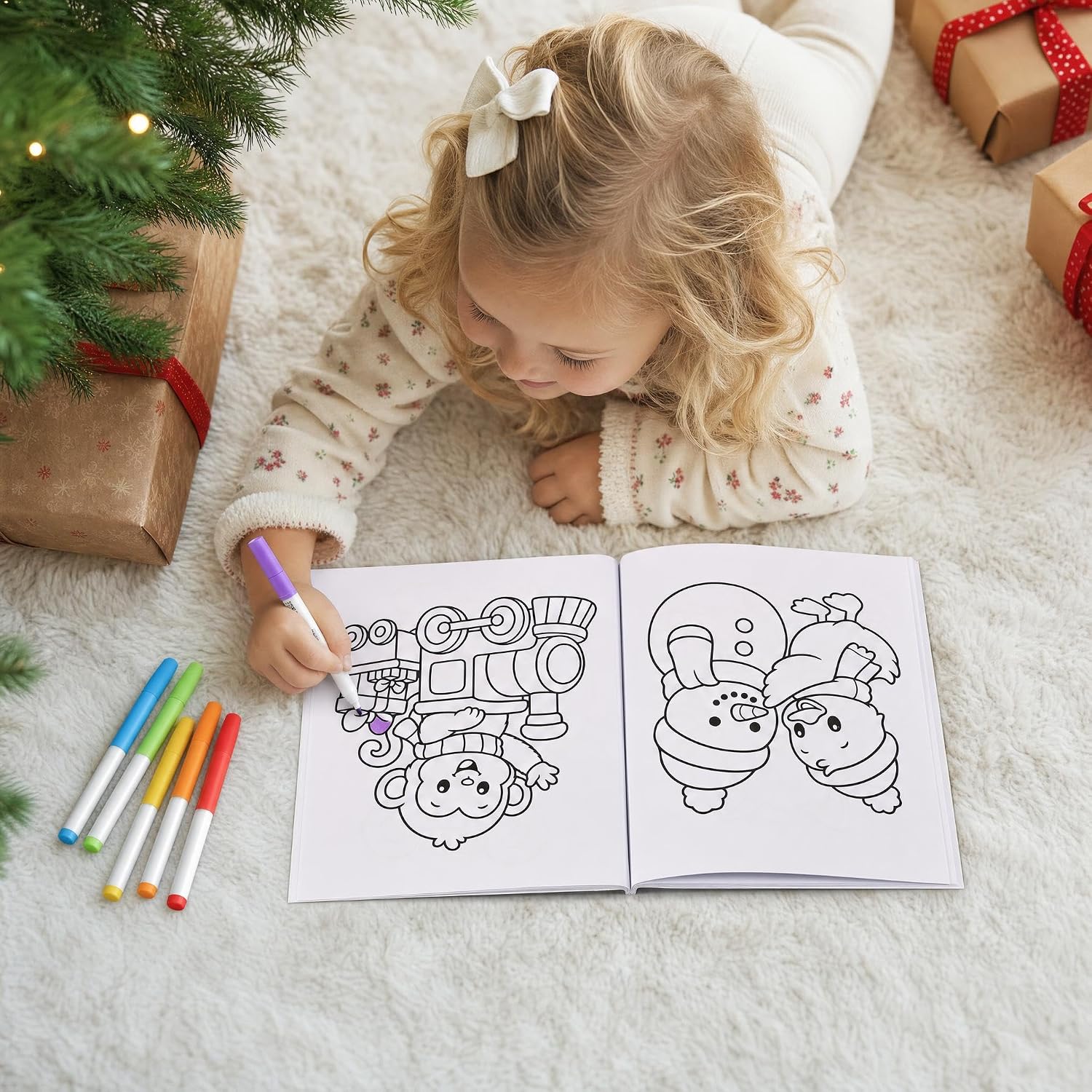 Thumbnail 6 de ZICOTO Christmas Coloring Books for Kids, Set of 3 Holiday Themes