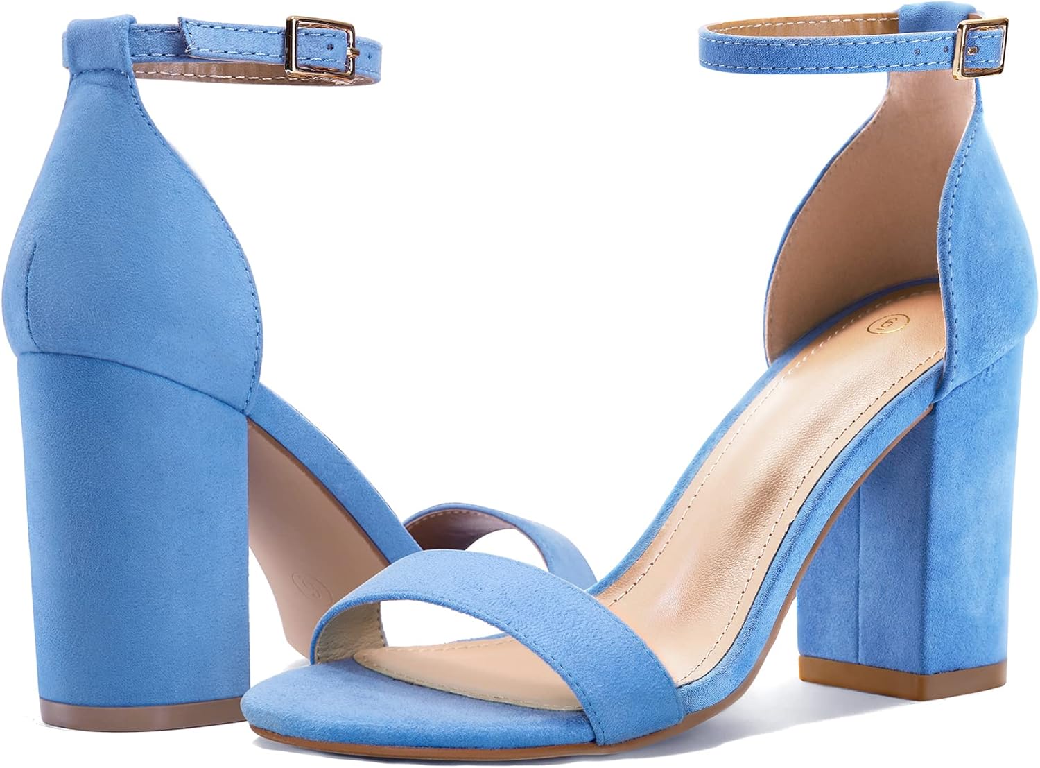 Thumbnail 2 de COASIS Women’s Chunky Block Heels Open Toe Ankle Strap Sandals (3.5 Inch)