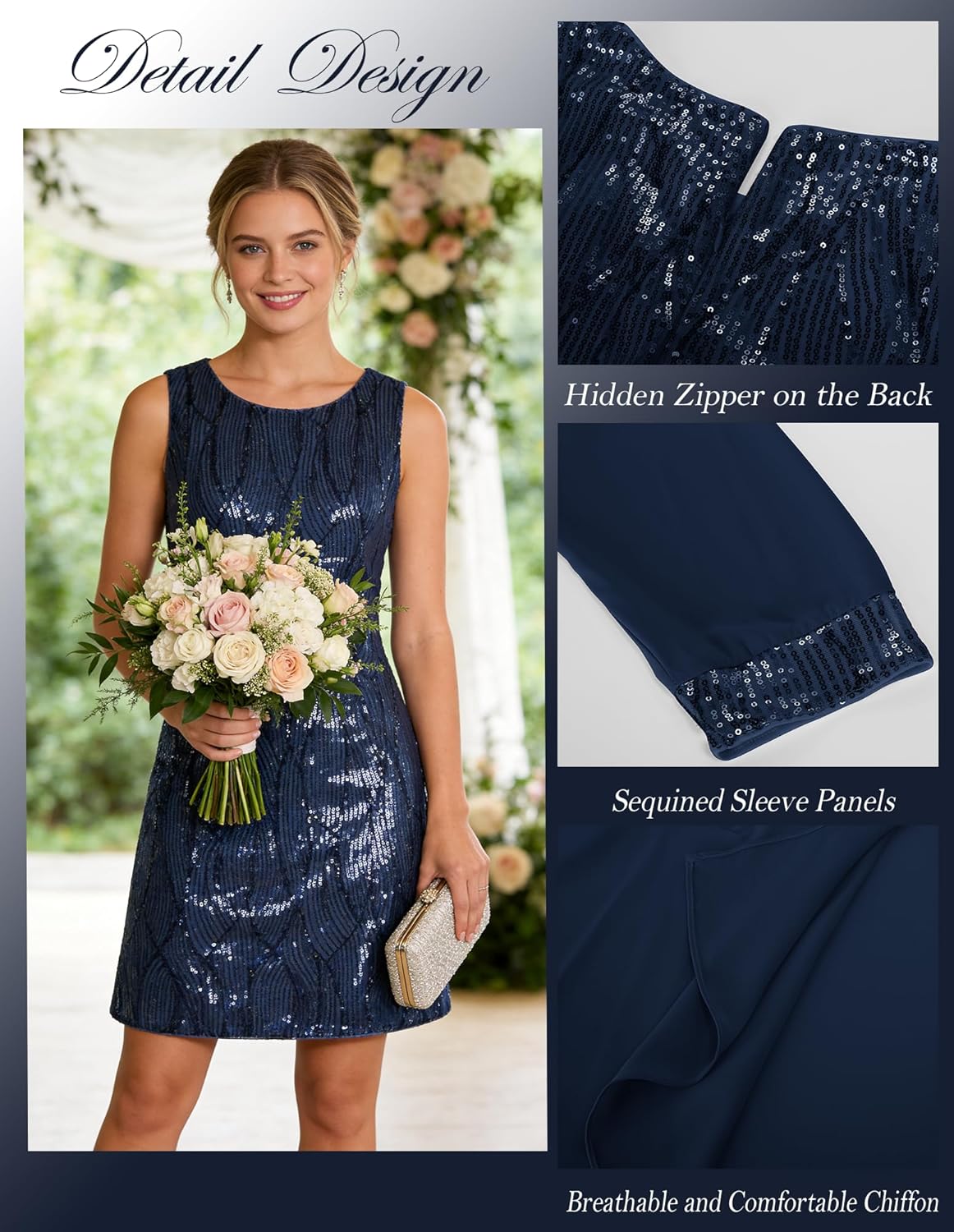 Detalle de GRACE KARIN Sequin Dress two piece