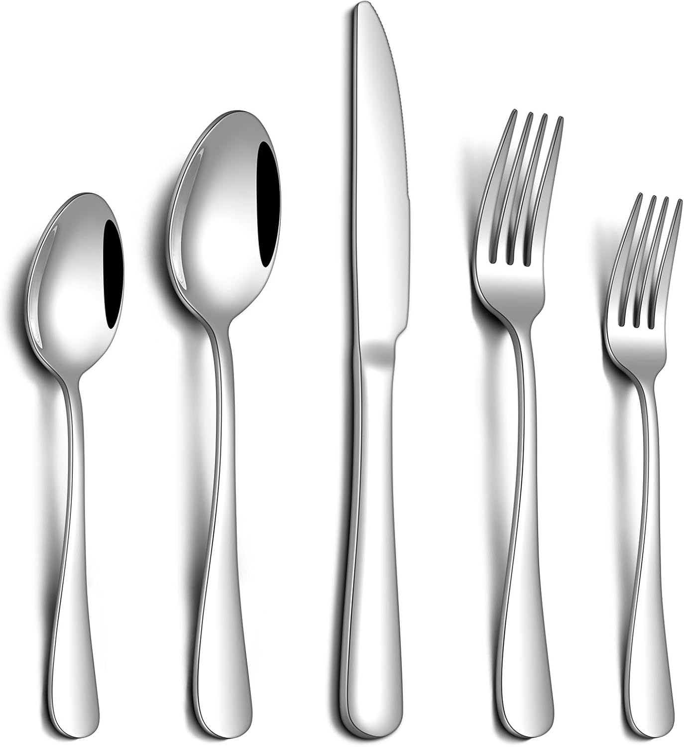 Detalle de PHILIPALA 20-Piece Silverware Set for 4, Stainless Steel, Mirror-Polished
