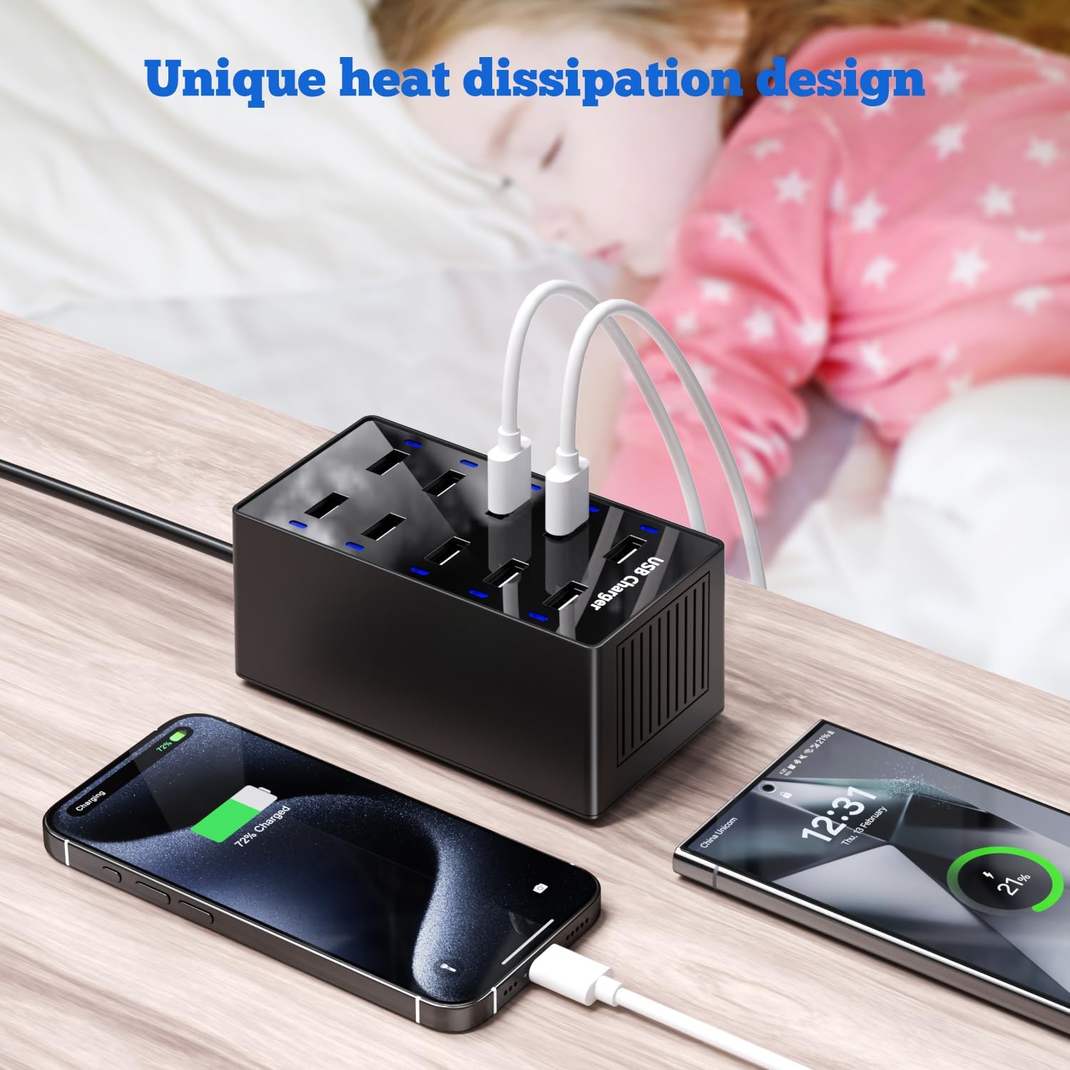 Thumbnail 6 de Chargeur MultiPorts 10 – Station USB de Bureau 50 W pour Smartphones, iPad et plus
