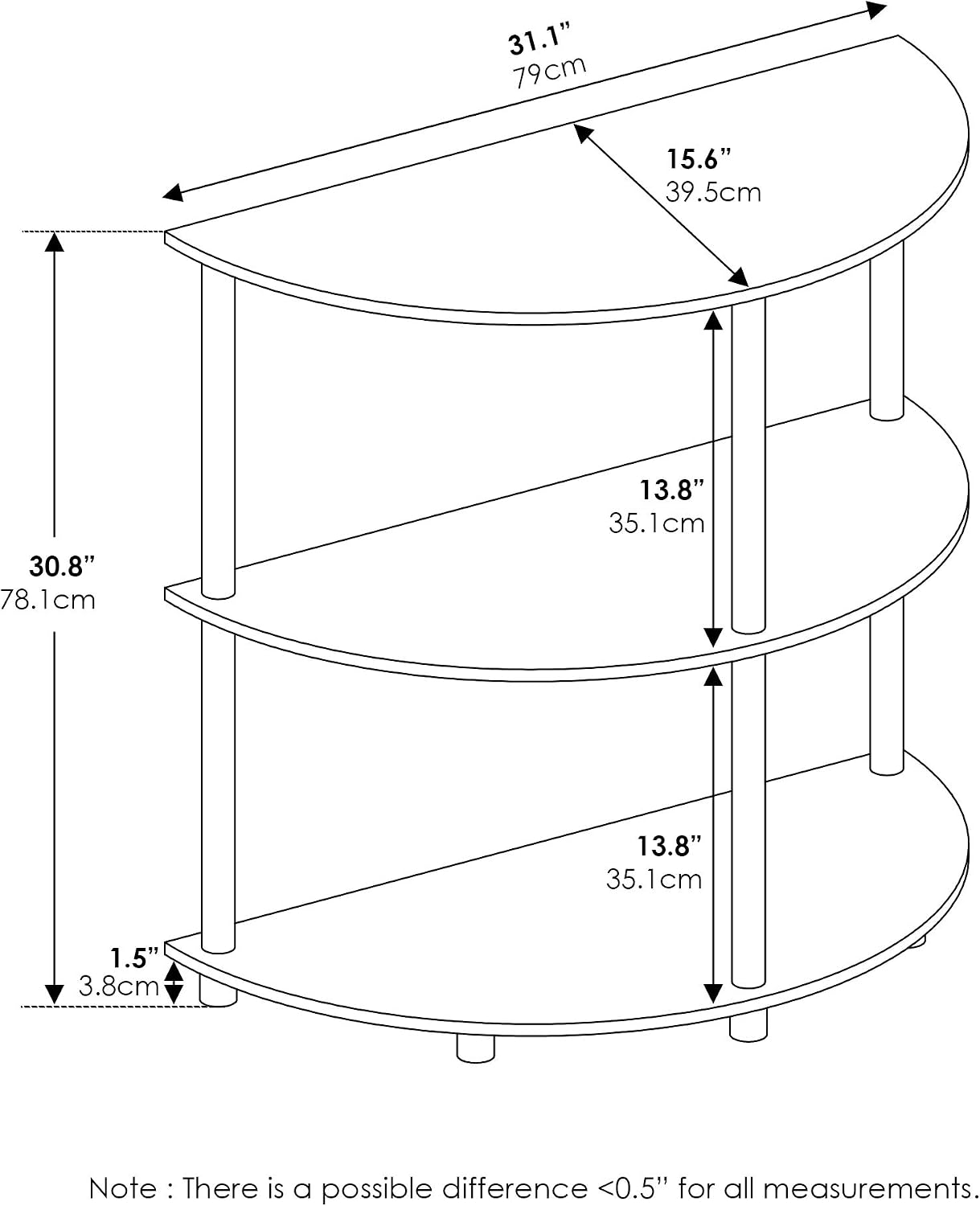Detalle de Furinno Frans Tavolino2 13,6 kg