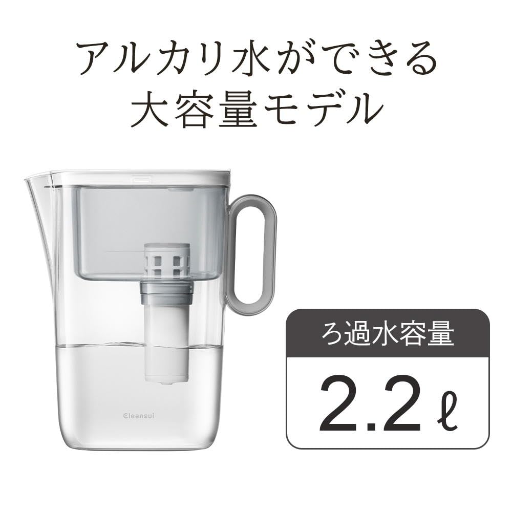 Detalle de 三菱ケミカル・クリンスイ CP518-GR ポット型浄水器 ろ過水容量2.2L・全容量3.6L