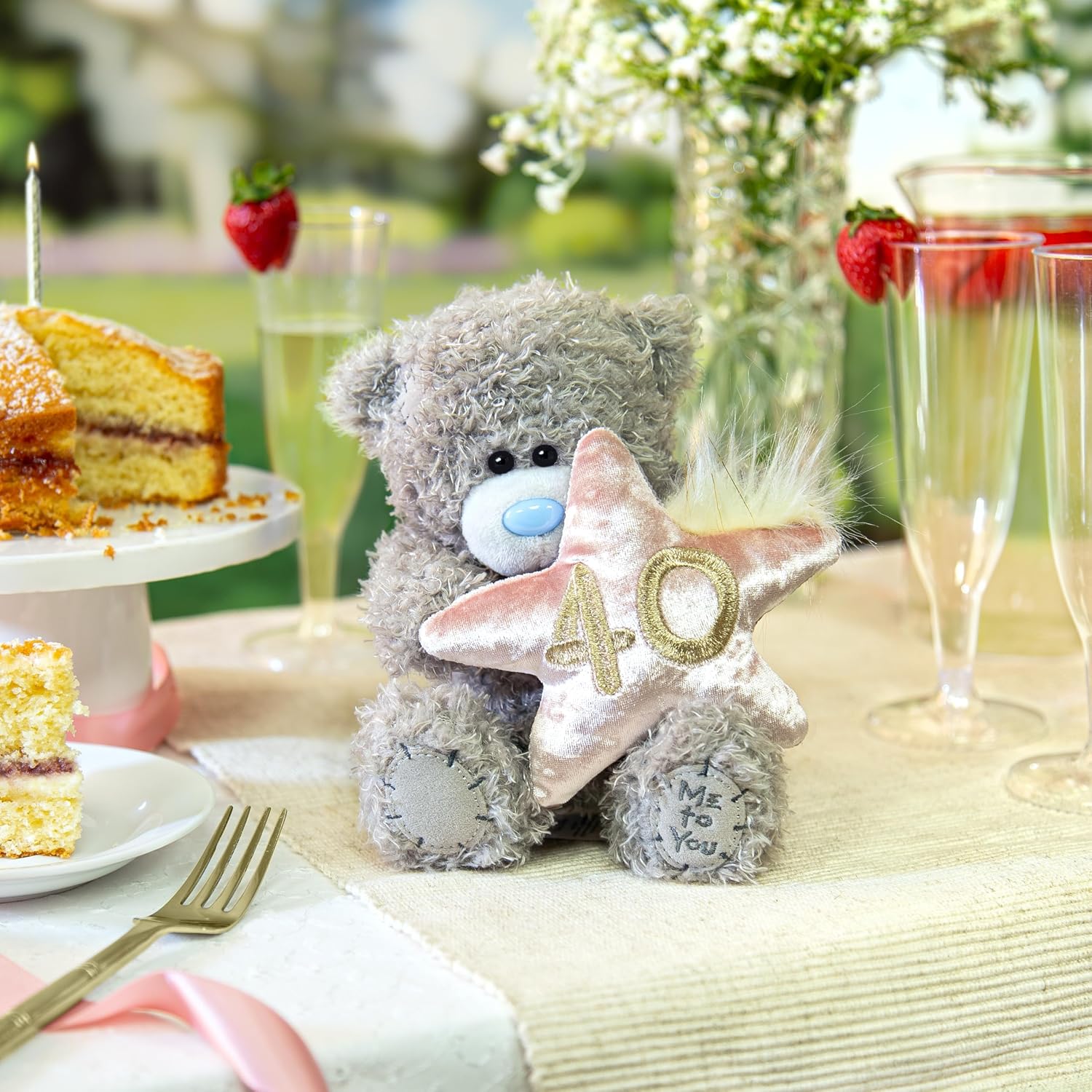 Thumbnail 4 de Me to You Tatty Teddy Plush Grey 15cm 40th Birthday Bear on Luxury Gift Plinth (Official Collection)