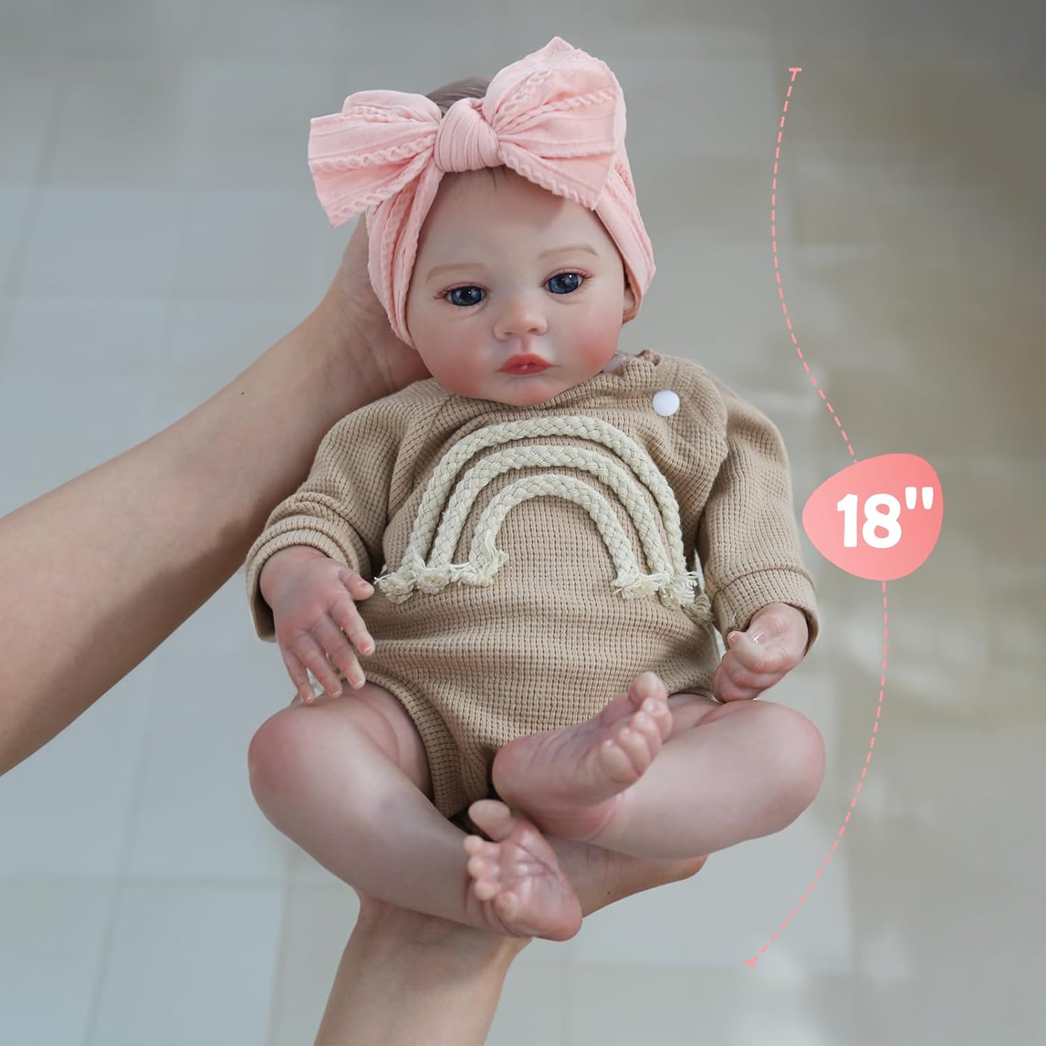 Thumbnail 2 de WOOROY Realistic Reborn Baby Doll 18 Inch Girl