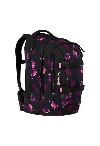 Detalle 2 de Satch Schulrucksack Pack Mystic Nights – Lila: Viel Platz, flexible Einstellung und nachhaltige Produktion
