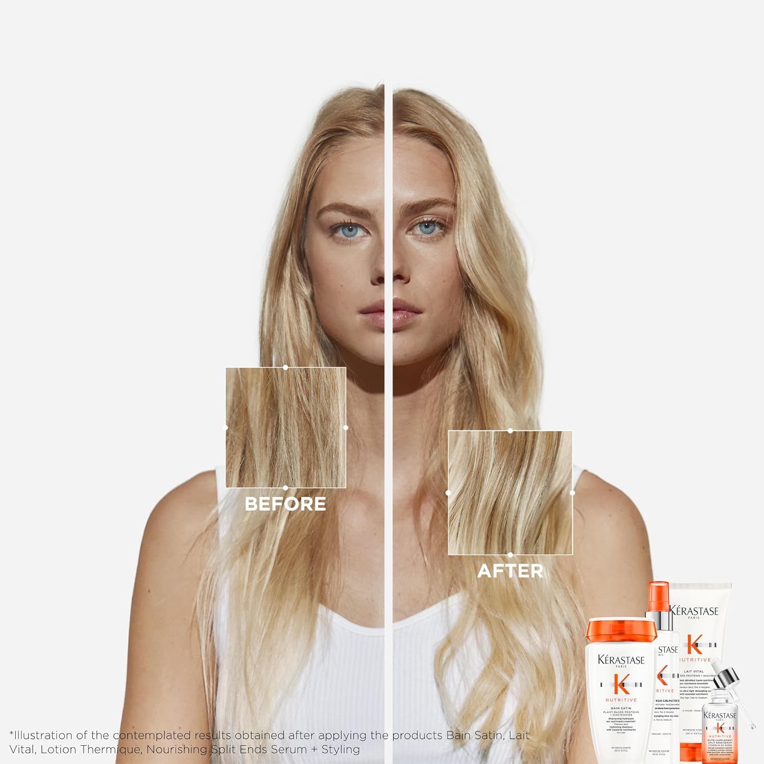 Thumbnail 2 de Kérastase Nutritive Bain Satin Gentle Hydrating Shampoo (Dry Hair) with Niacinamide, 250 ml